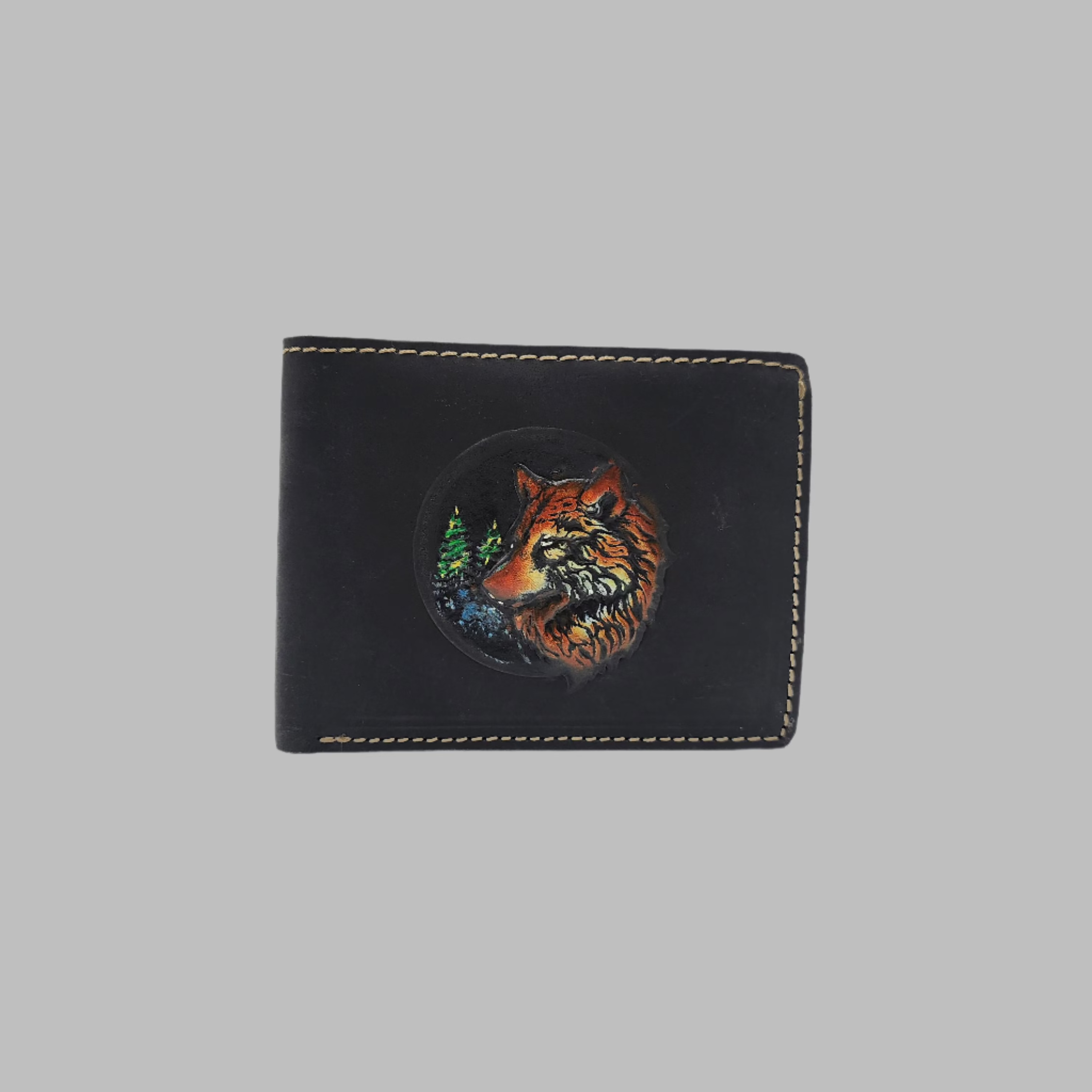 Acrylic Wolf Naked Stitch Wallet (Acrylic Wallet-Wolf 22,28) (Wallet NZ)
