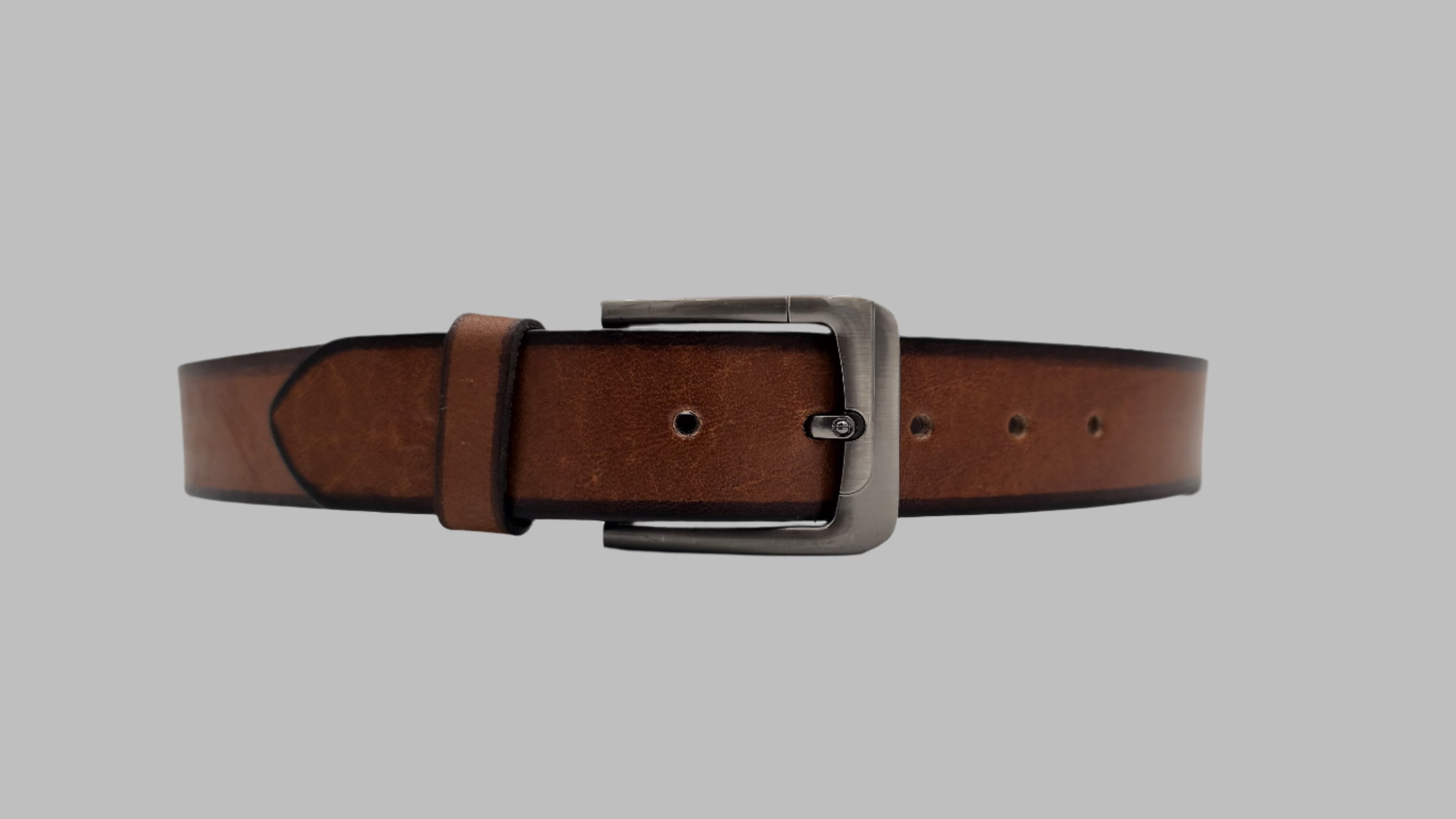 Premium Brown/Black Leather Belt 38mm