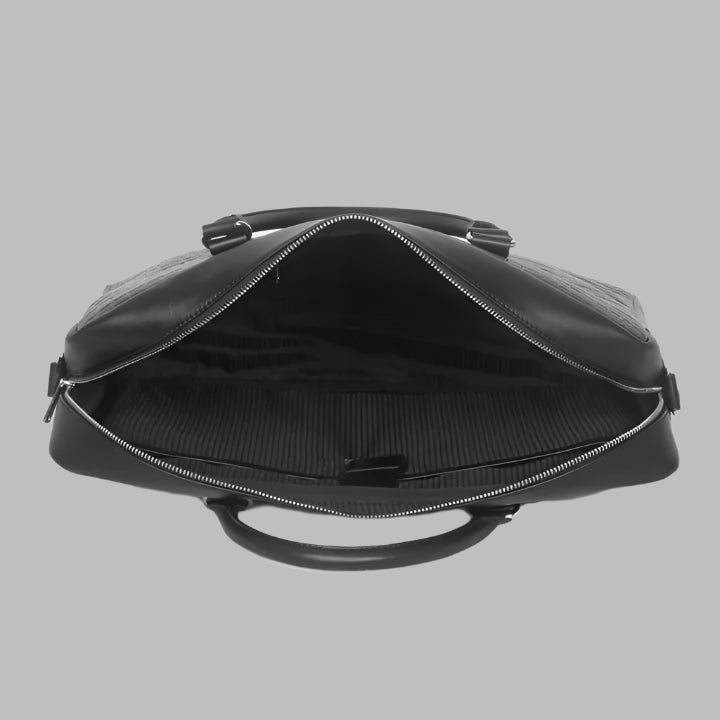 Croc-Textured Genuine Cow Leather Laptop Bag – Premium Work & Travel Companion (NZ & AU) (EL-GM-30-F)