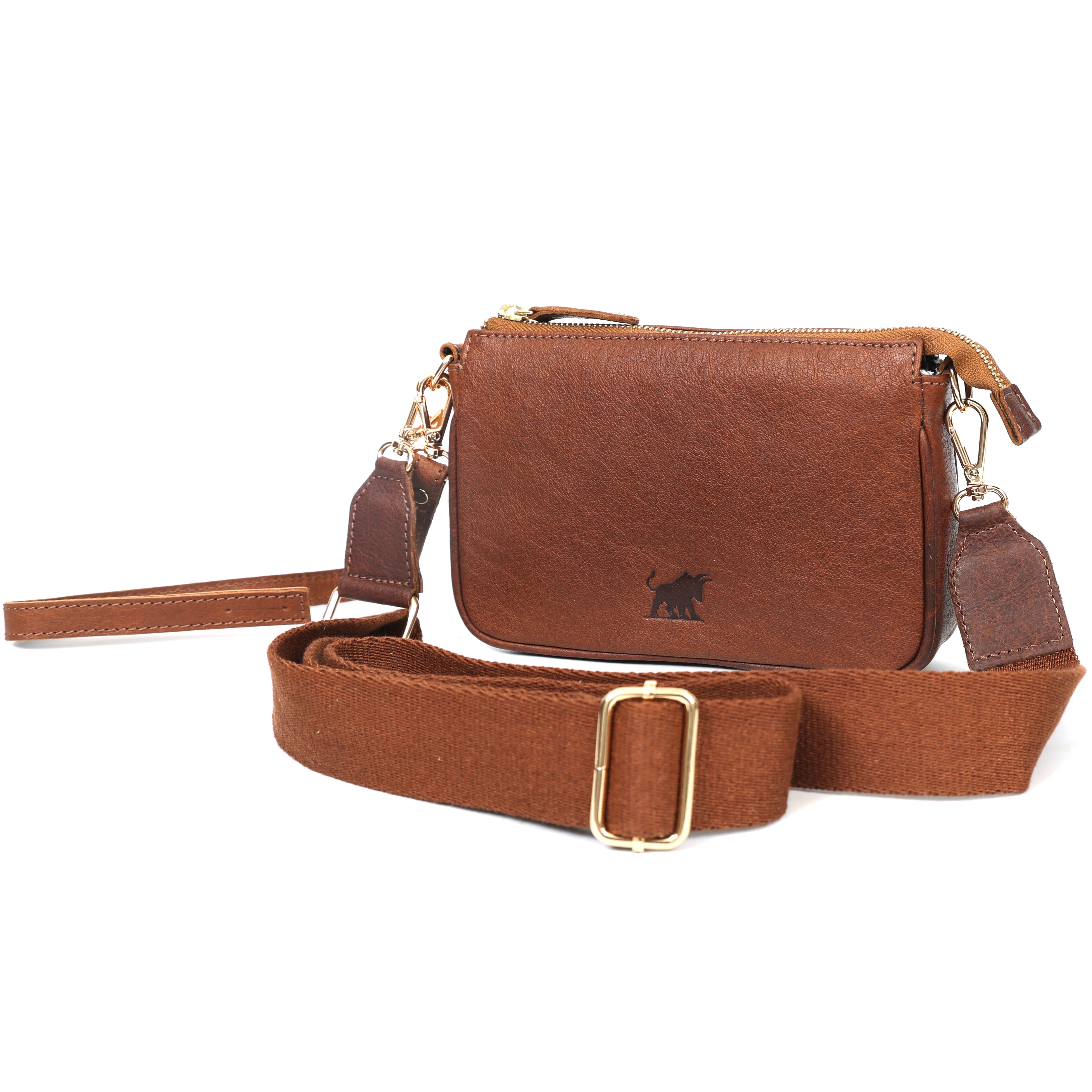 The Harper Leather Sling Clutch – Genuine Leather Crossbody Bag(EL-GM-8435-R)