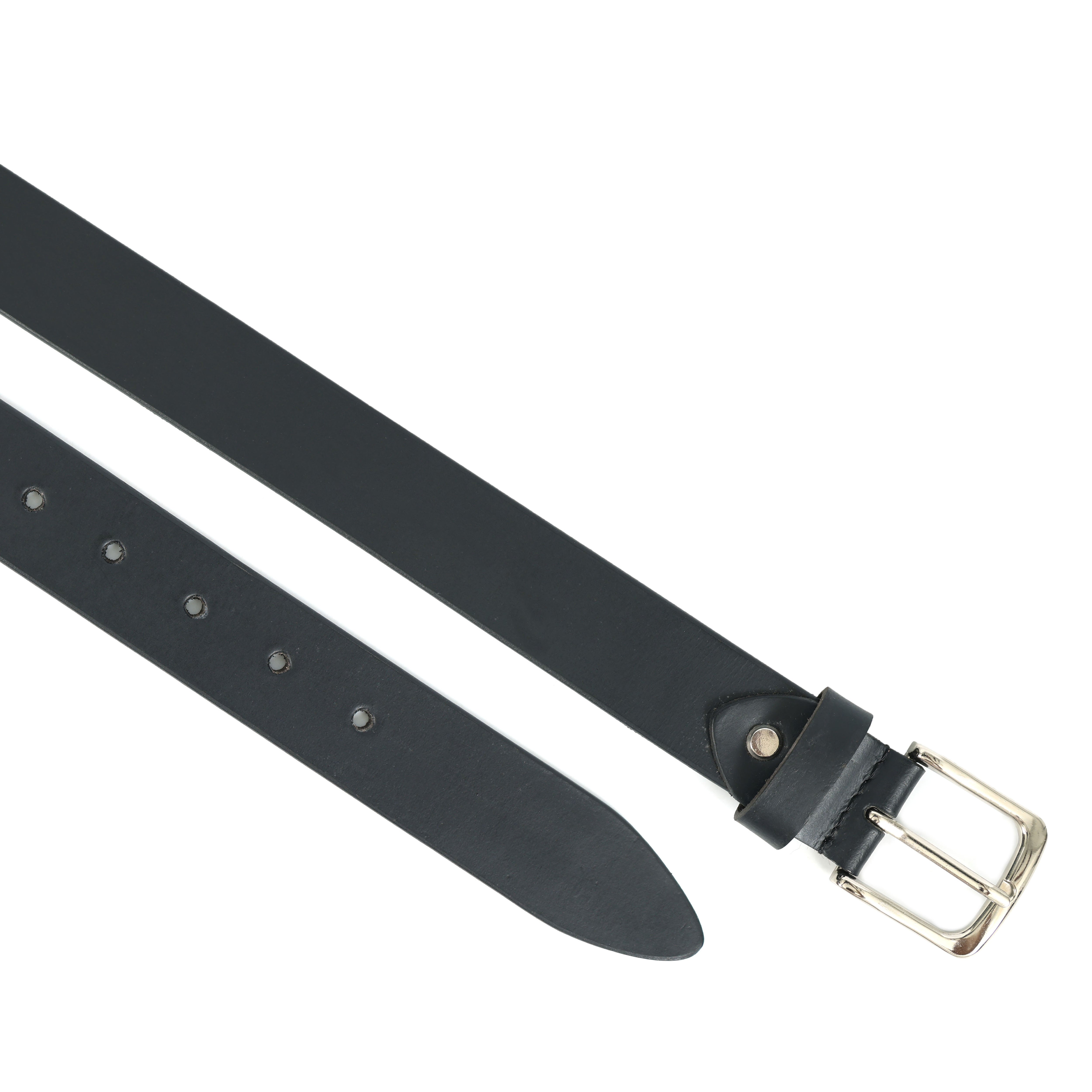 The Meridian Black Belt: Artisanal Full-Grain Leather with Argenta Buckle (40mm)