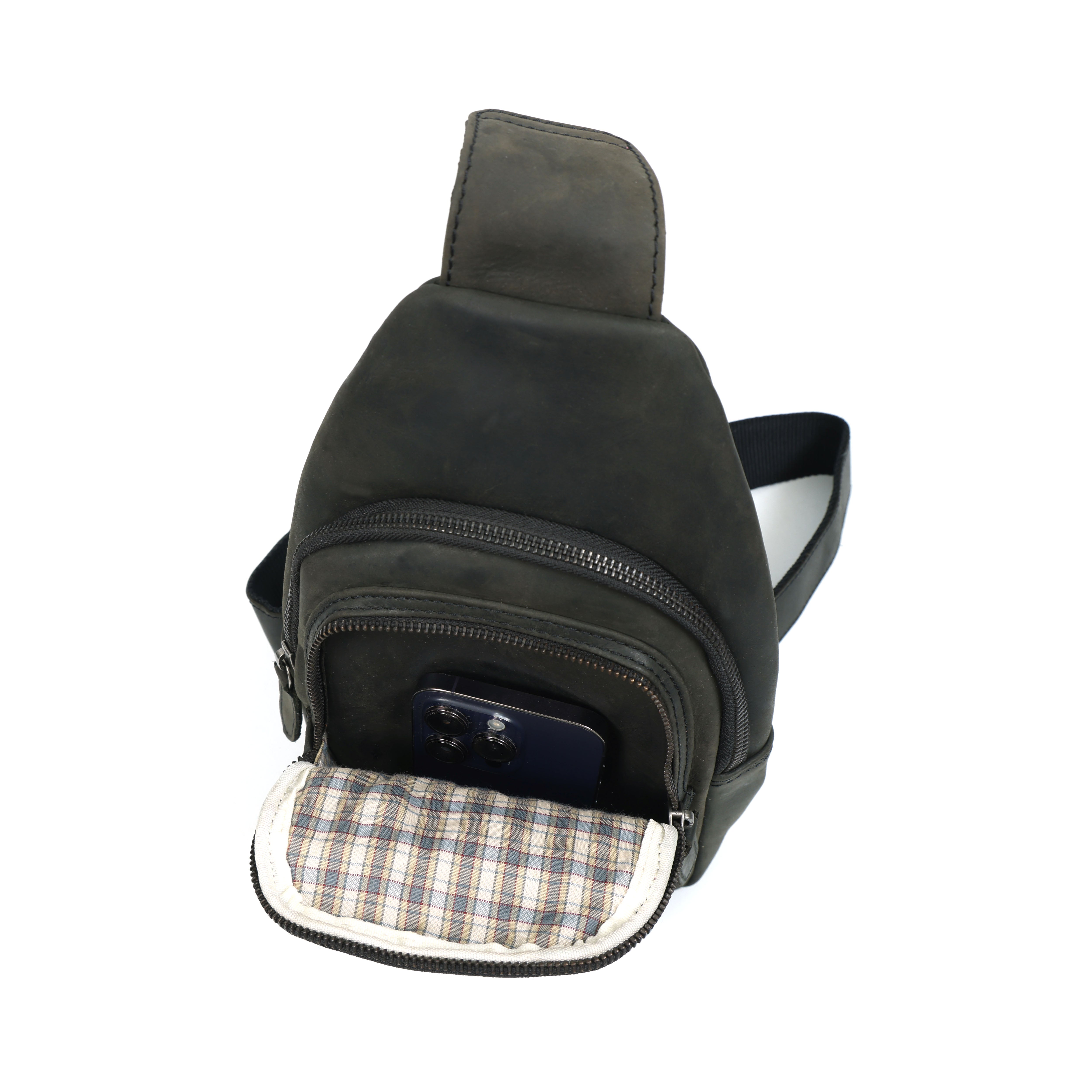 Premium Genuine Leather Crossbody Chest Bag – Durable & Stylish Sling Bag | NZ & Australia (212)