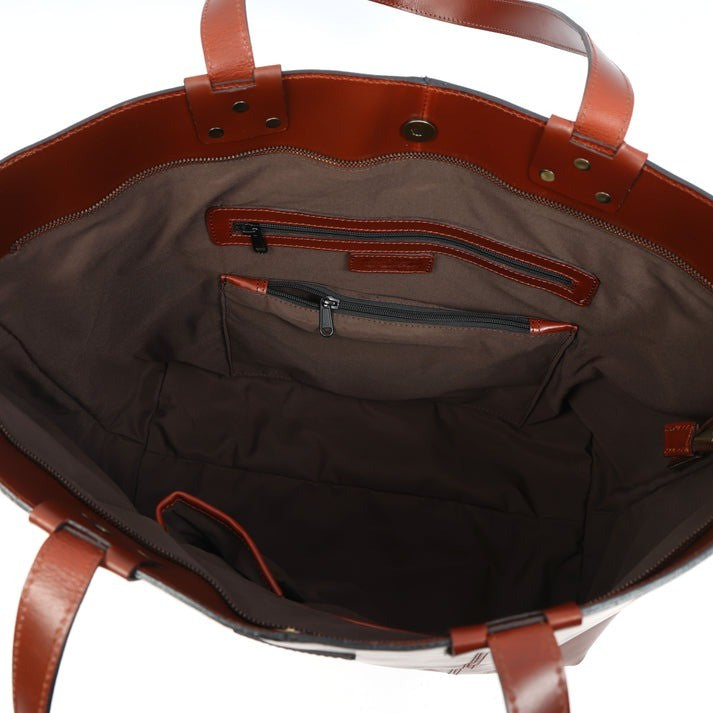 Premium Full-Grain Leather Tote Bag | GM Leather Auckland(BG-1613)