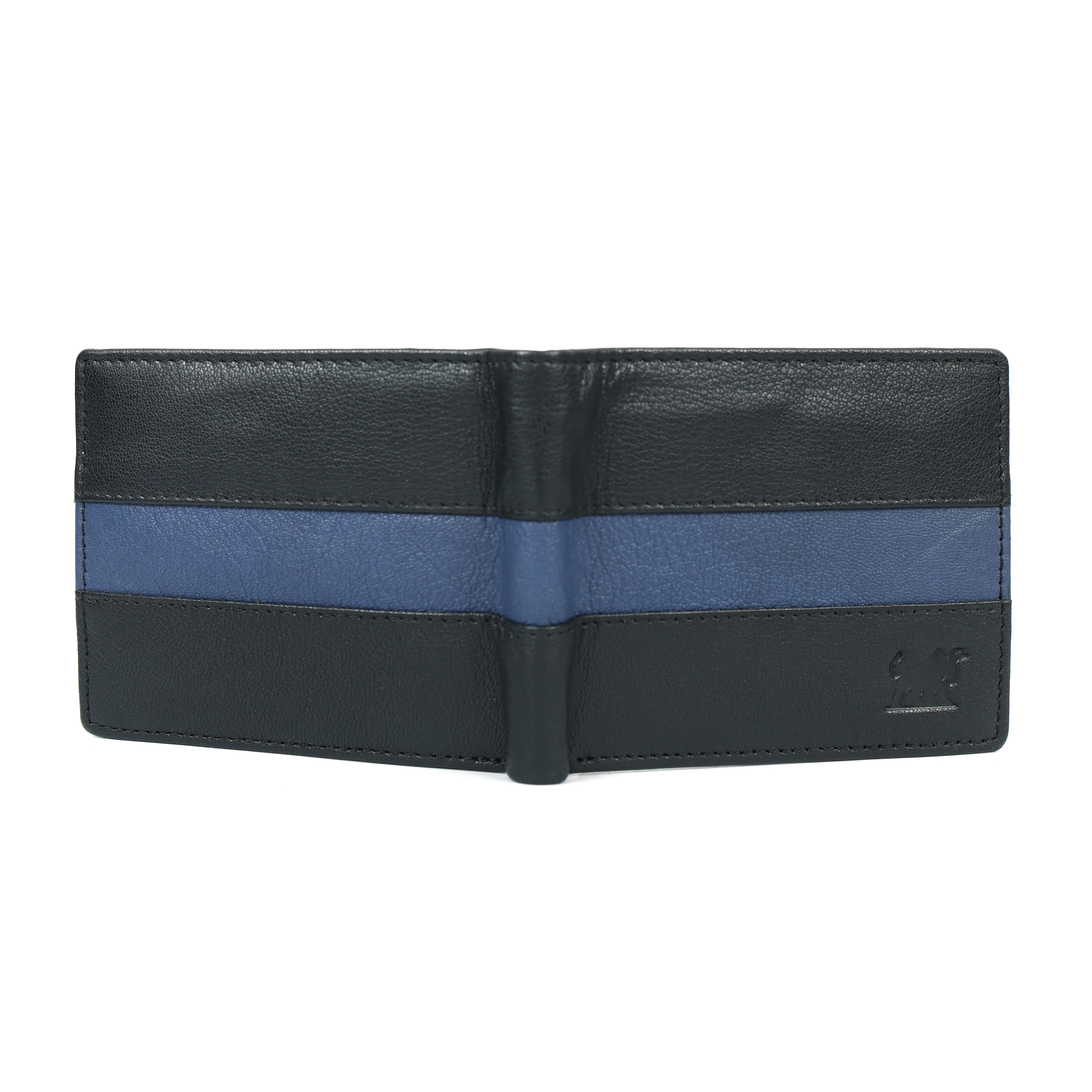 Men’s Genuine Leather Wallet – Bifold Card Holder with Color Accent Stripe | Premium Gift for NZ, Australia & Pacific Islands(GM-420)