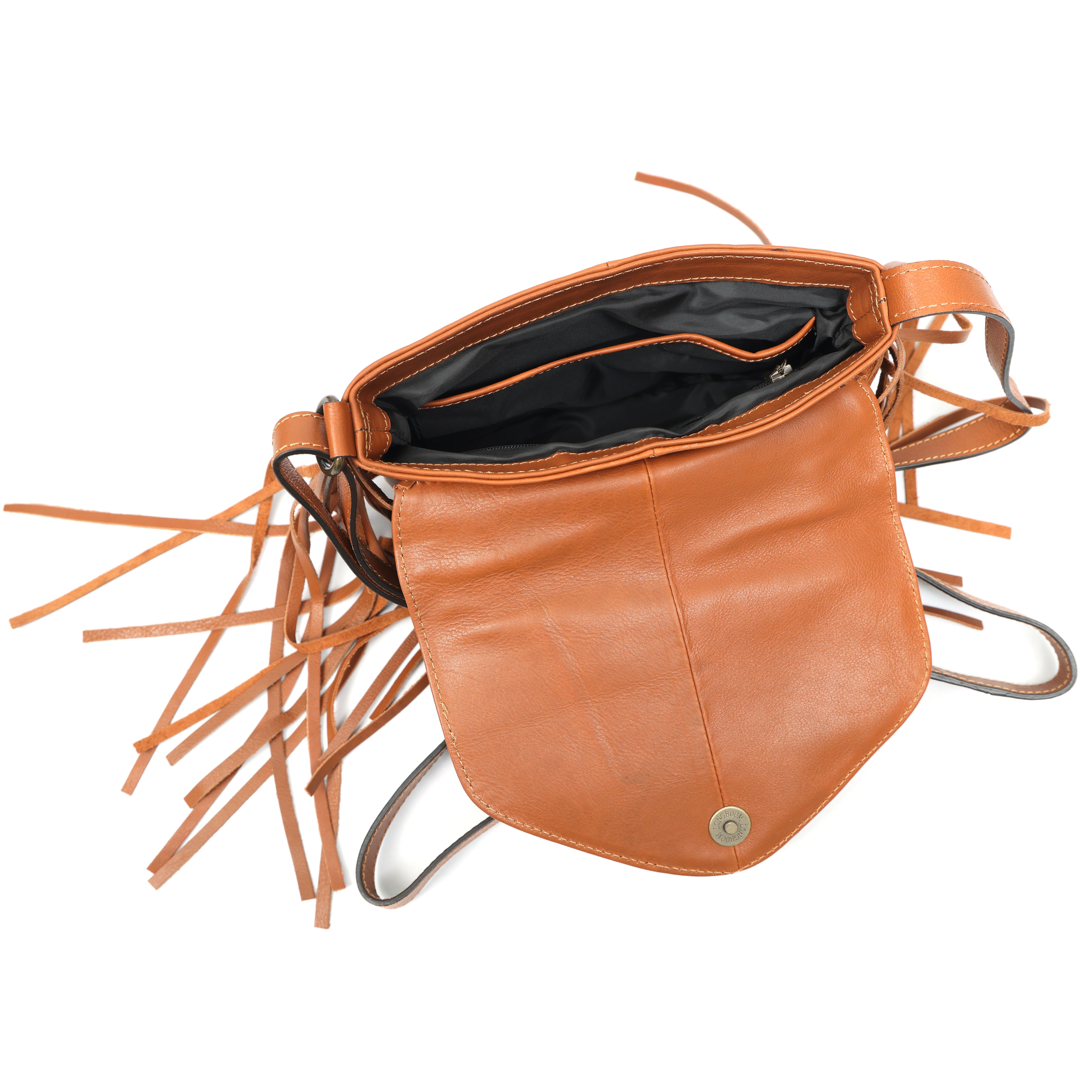 Coachella Sling | Boho Fringe Crossbody with Hand-Tooled Design(EL-GM-48-ON )