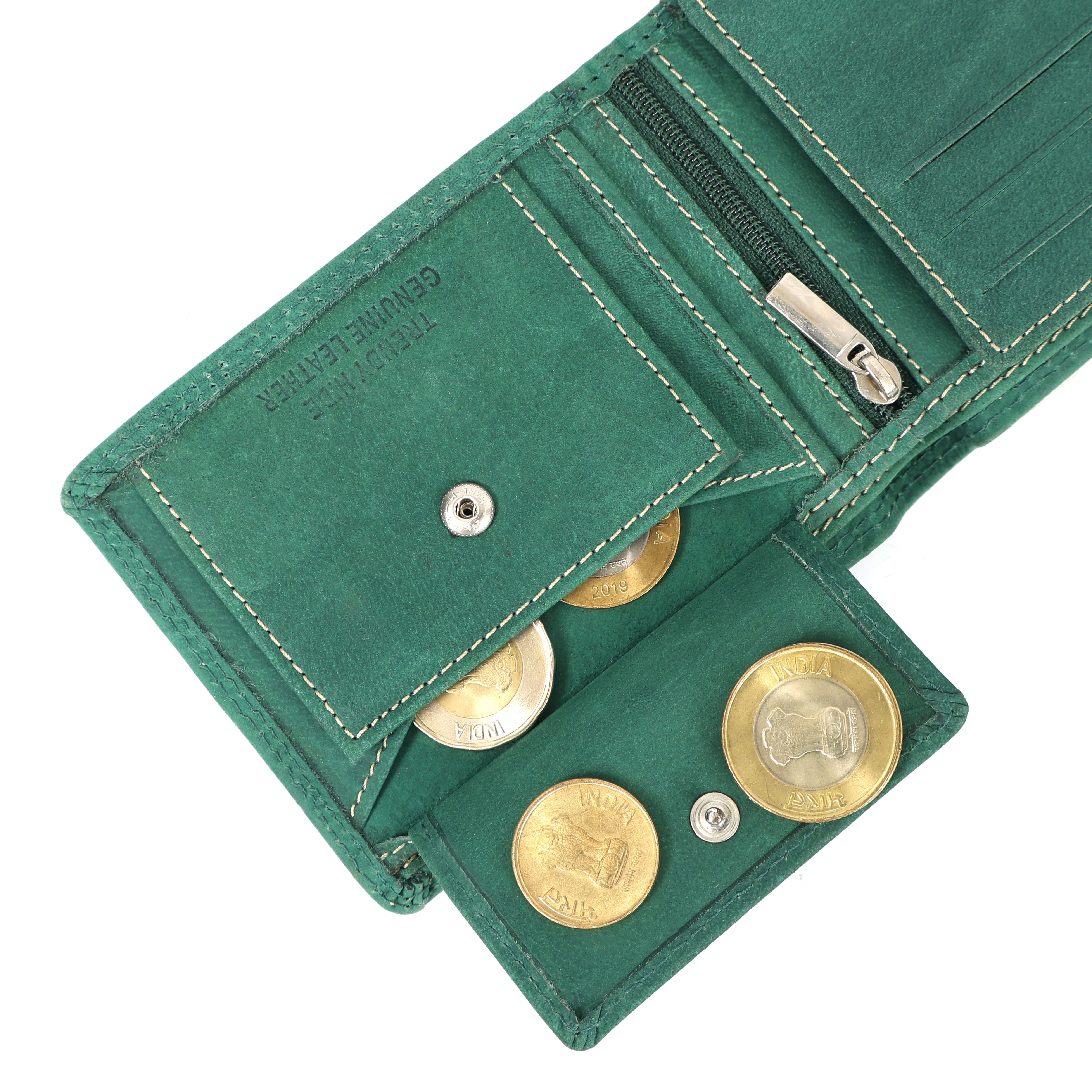 RFID Protected Hunter Green Leather Wallet – Premium Bifold Card Holder for Men | Durable Genuine Leather Wallet NZ, AU & Pacific Islands