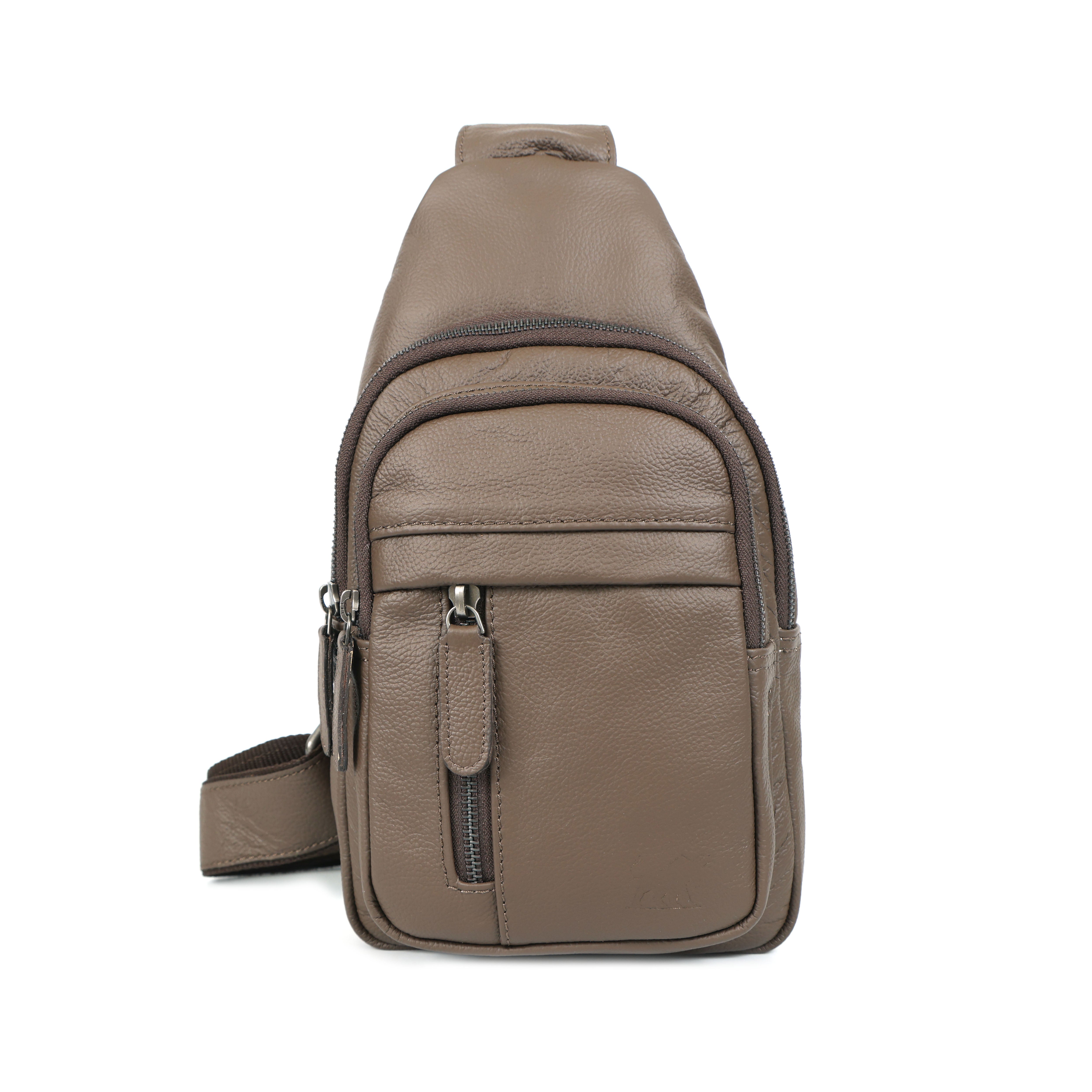 Premium Genuine Leather Crossbody Chest Bag – Durable & Stylish Sling Bag | NZ & Australia (212)