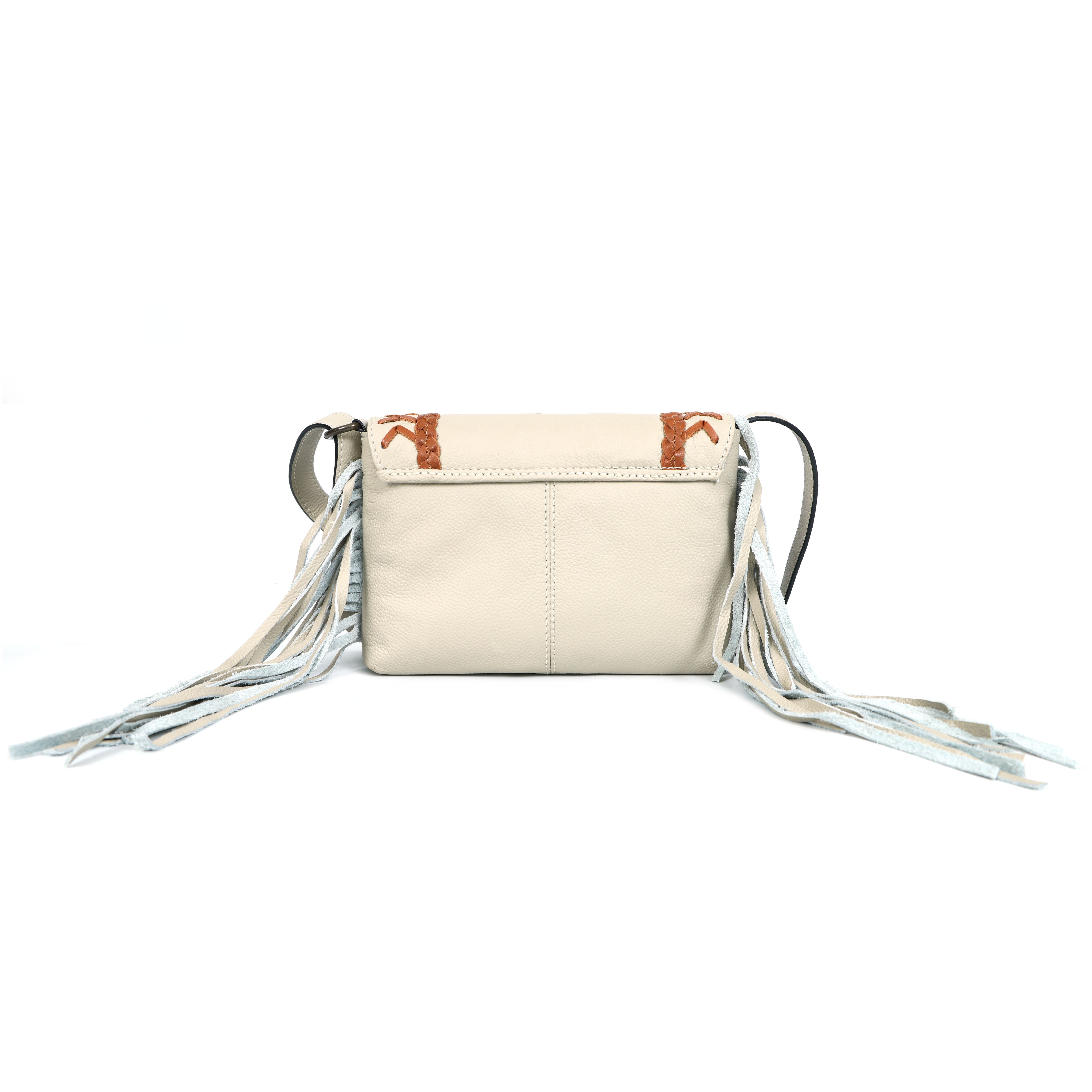 Coachella Sling | Boho Fringe Crossbody with Hand-Tooled Design(EL-GM-48-ON )