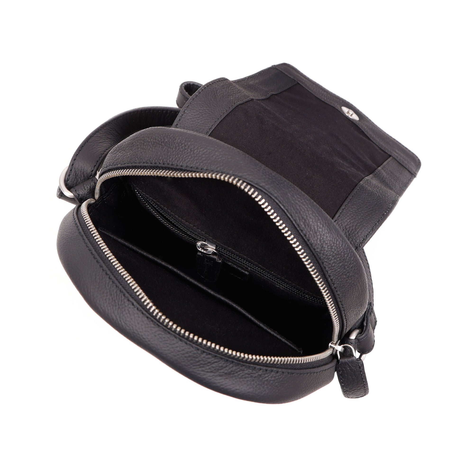 Premium Black Leather Sling Bag | Genuine Leather Crossbody Bag| Durable & Stylish NZ & AU(EL-GM-41F)
