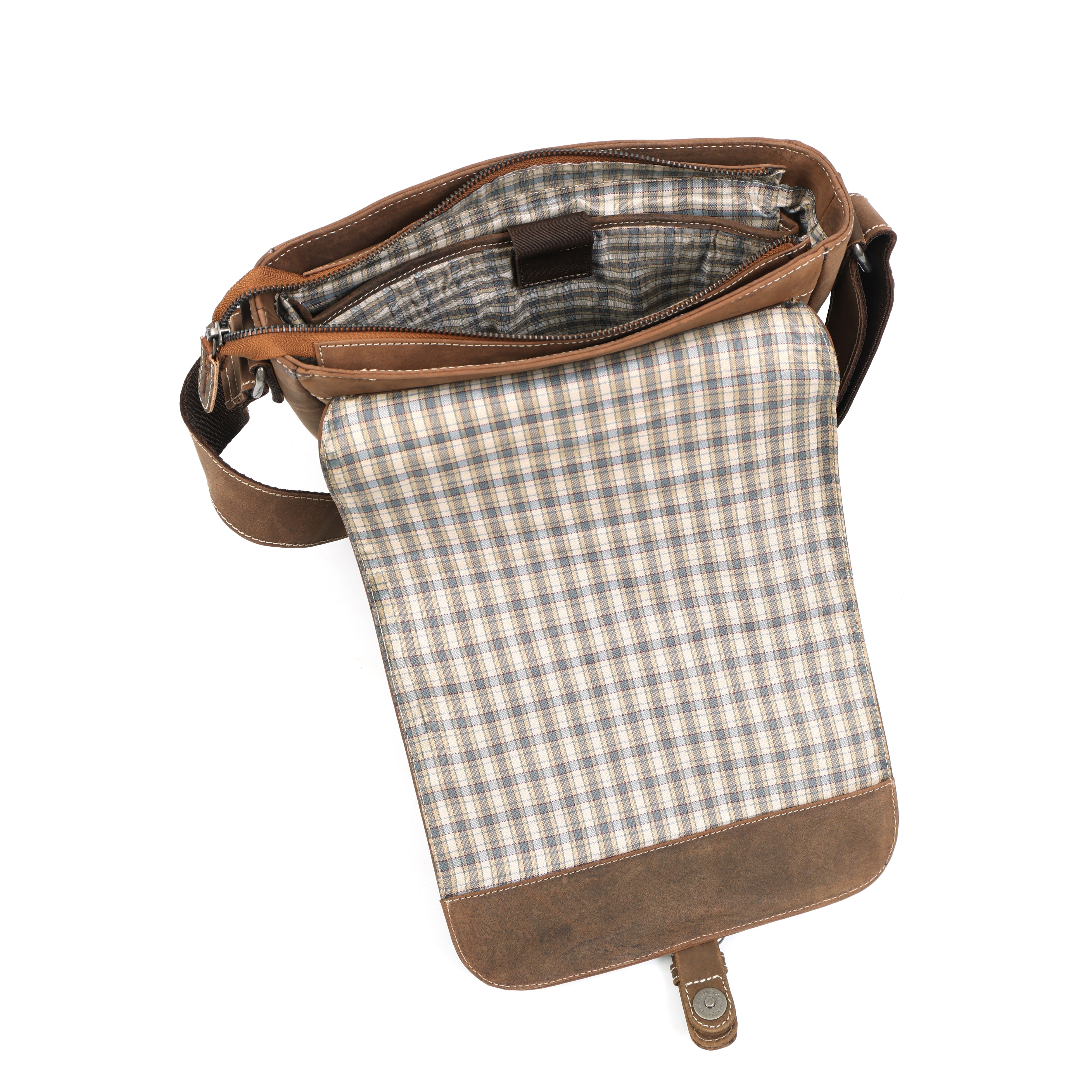 Vintage Distressed Leather Messenger Bag | Men's Satchel | GM Leather(el-gm-177)