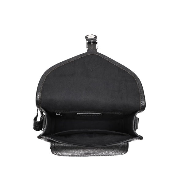 Embossed Leather sling bag stems(BG-1363)