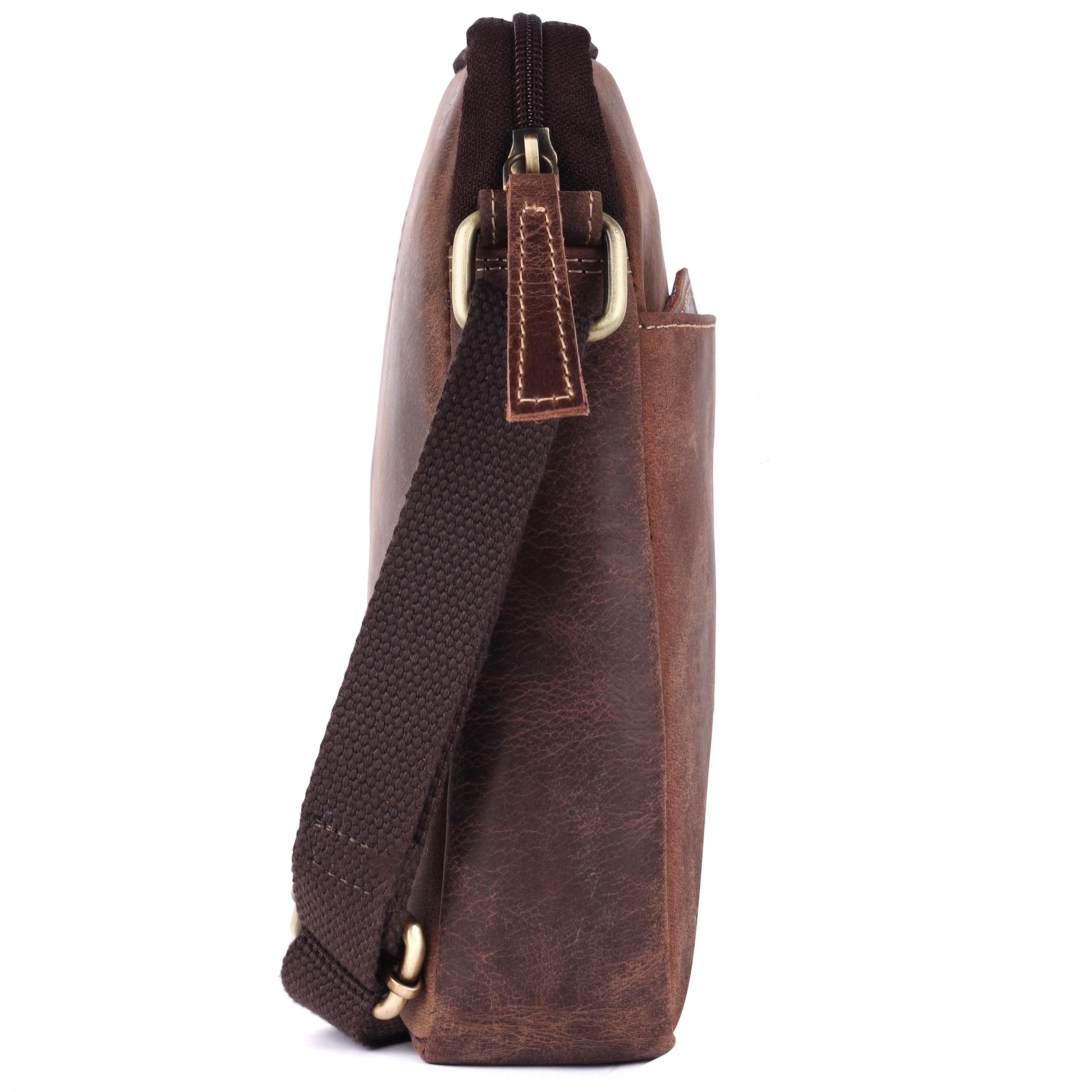 Men's Leather Crossbody Bag | Premium Full-Grain Pouch