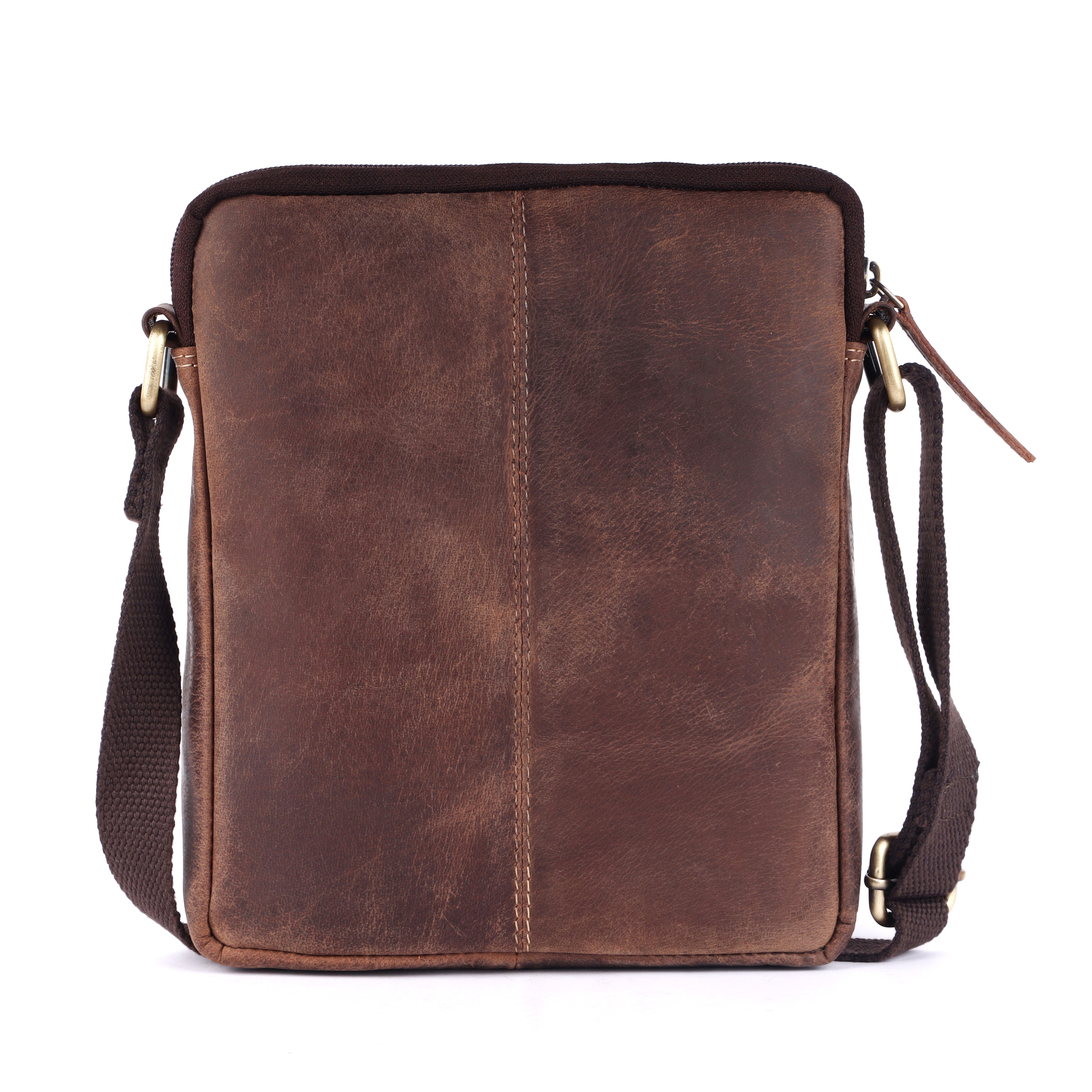 Men's Leather Crossbody Bag | Premium Full-Grain Pouch