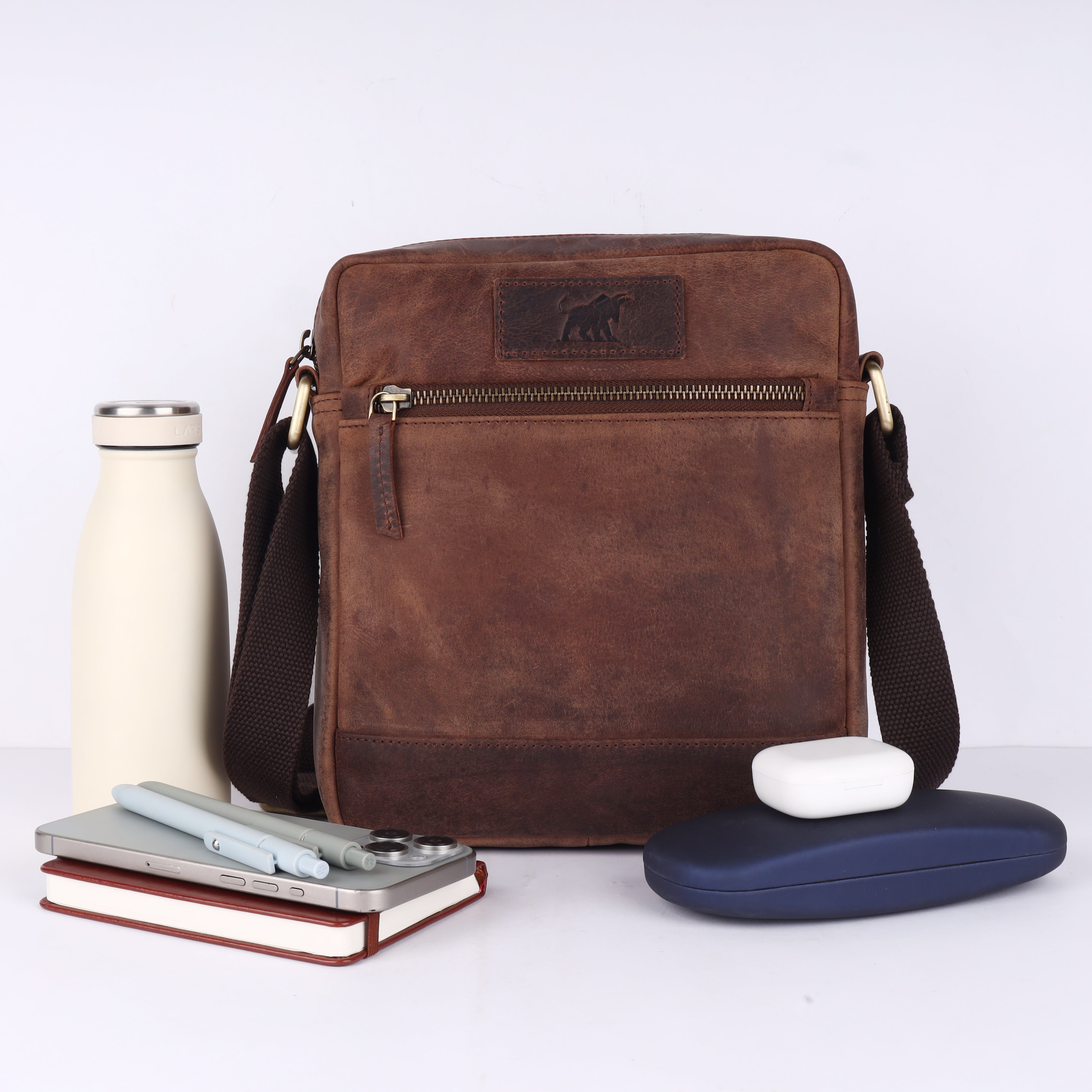 Men's Leather Utility Bag | Full-Grain Shoulder Pack