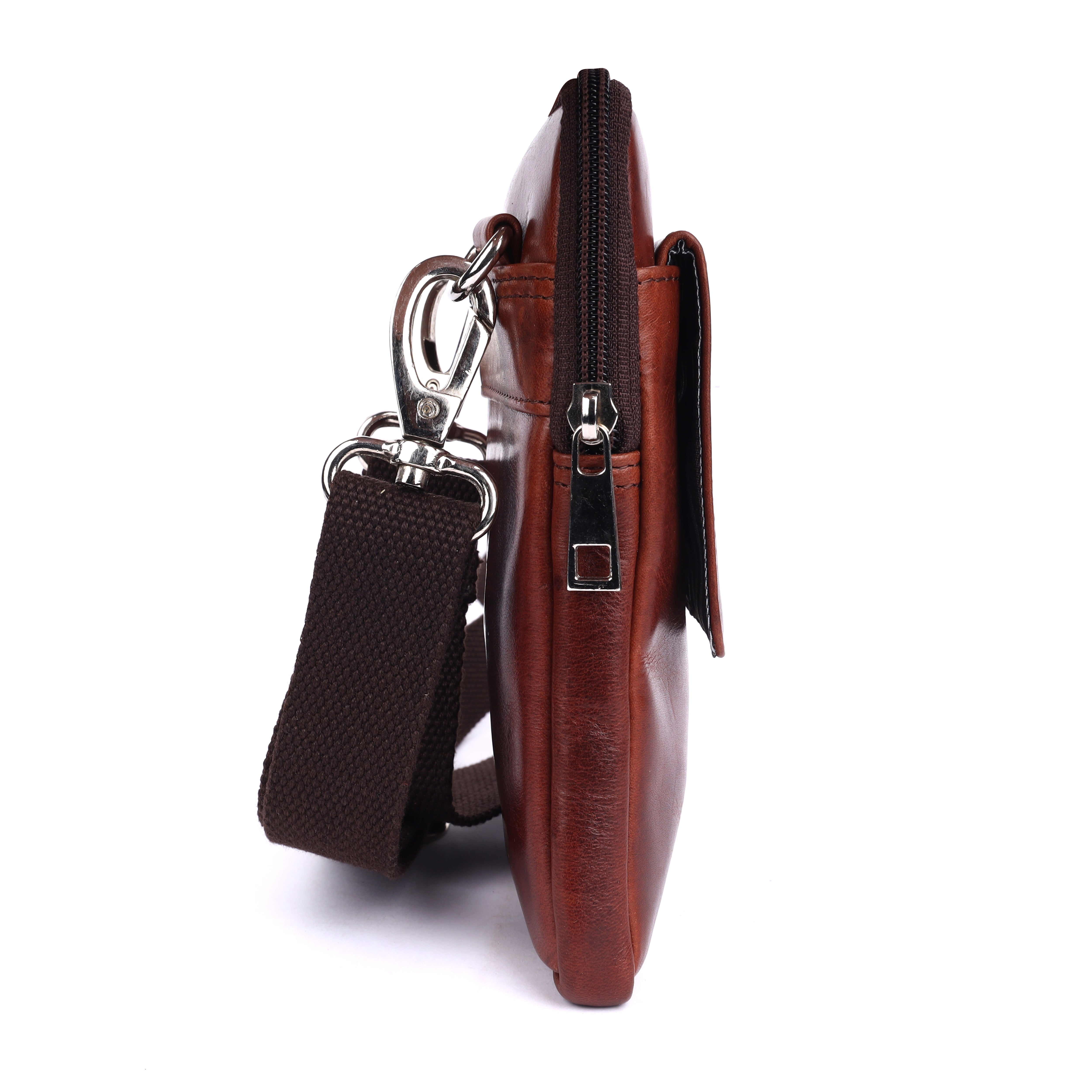 Leather Crossbody Bag | Compact Shoulder Pouch