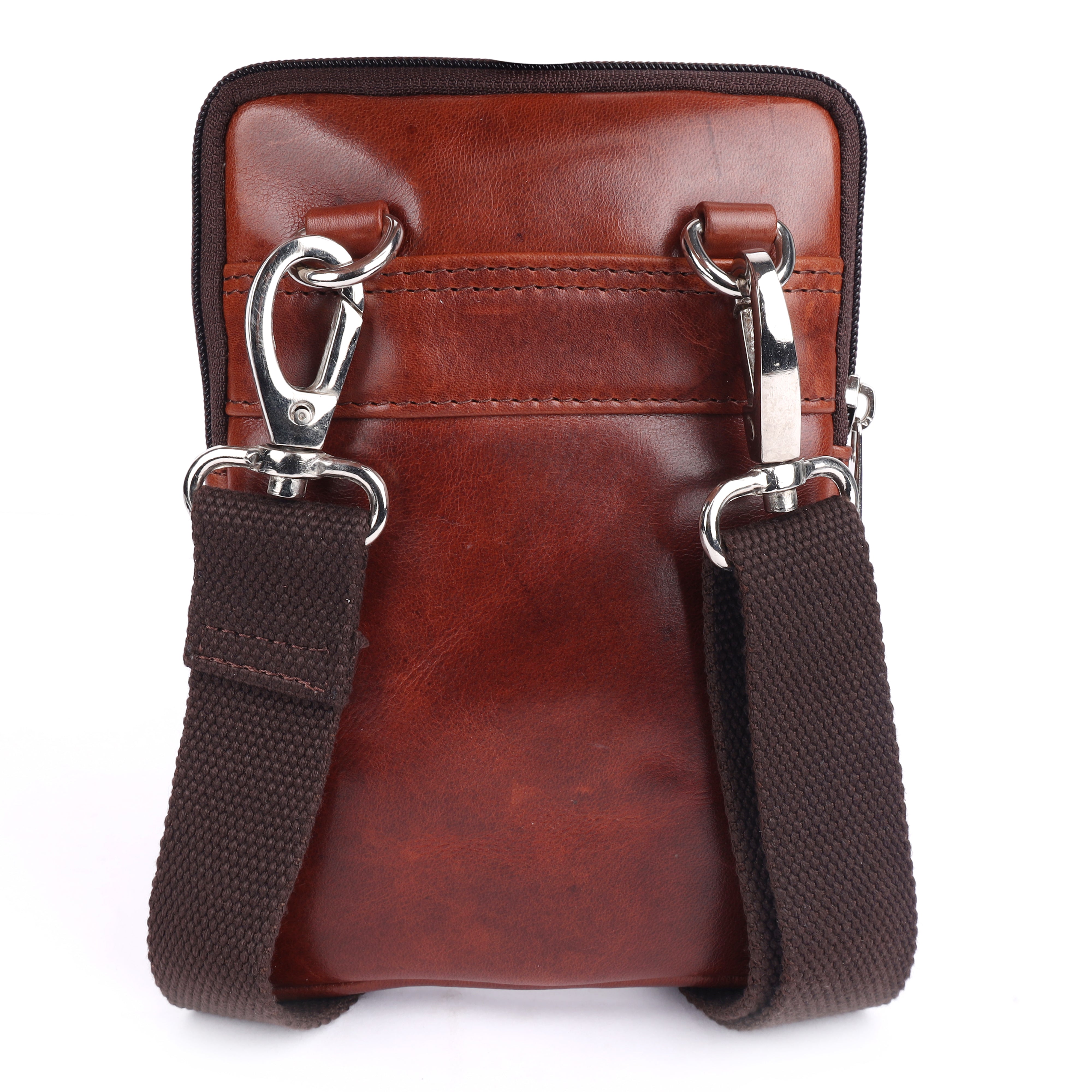 Leather Crossbody Bag | Compact Shoulder Pouch