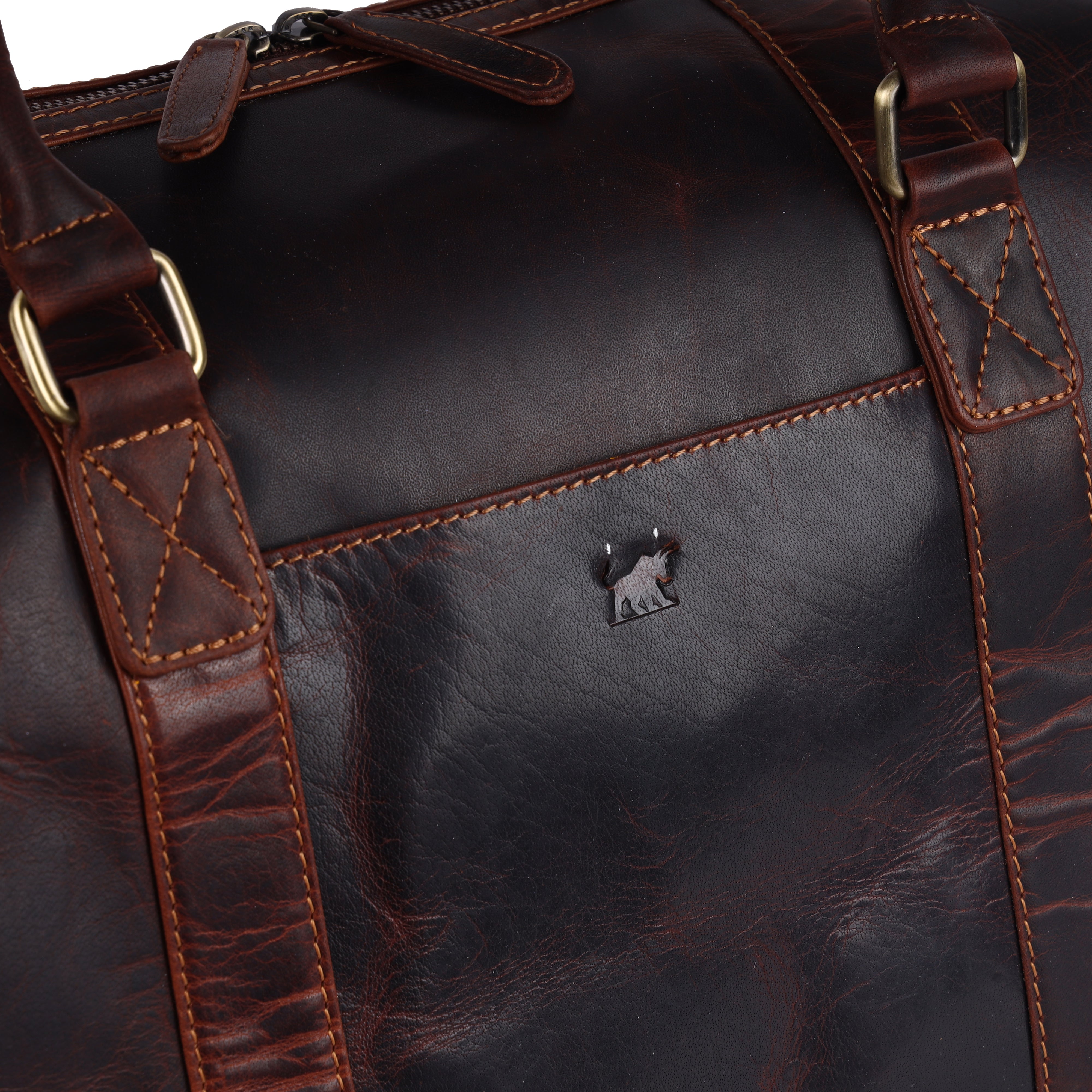Dark Brown Leather Duffle Bag | Overnight Travel Holdall