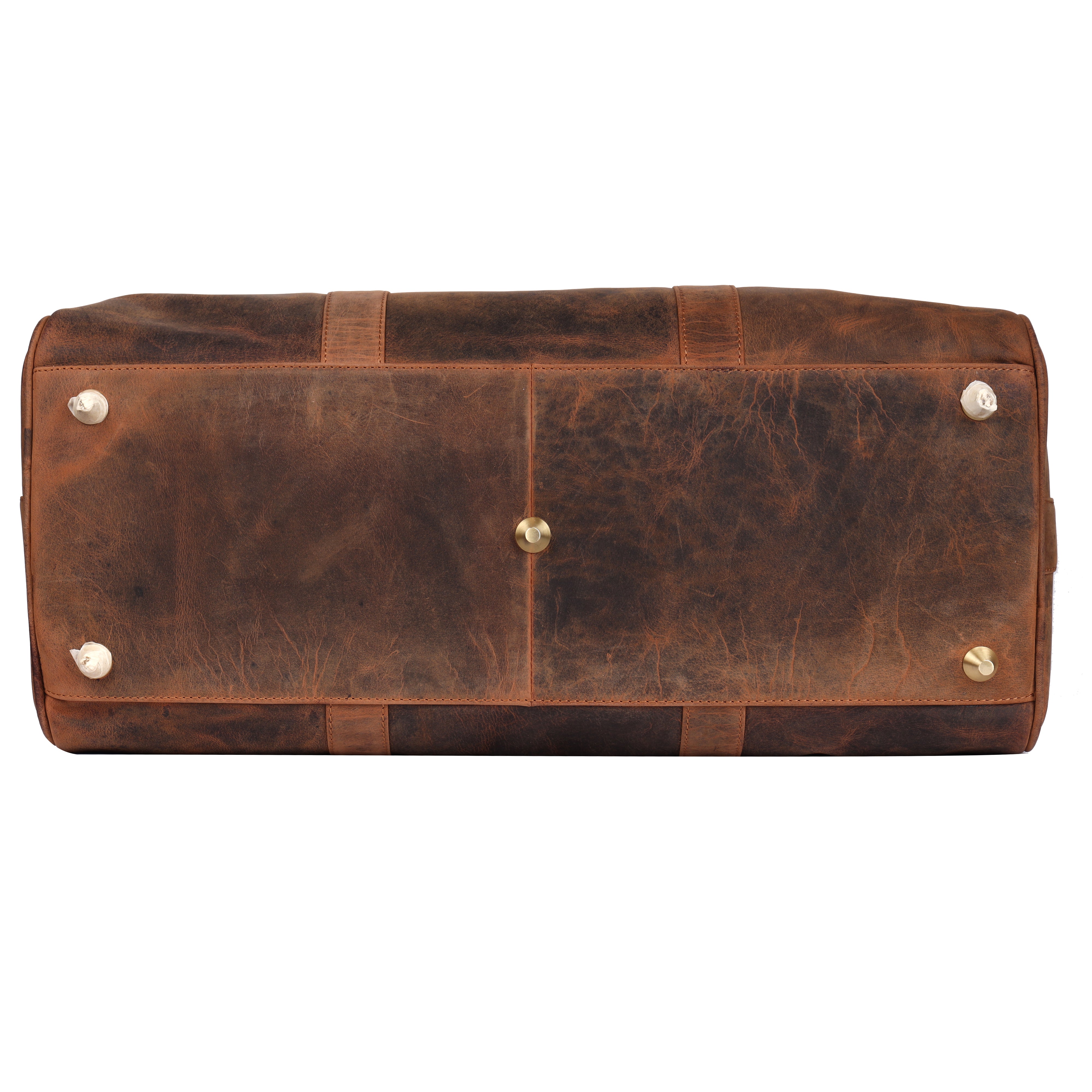 Men's Tan Hunter Leather Duffle Bag | Overnight Travel Holdall