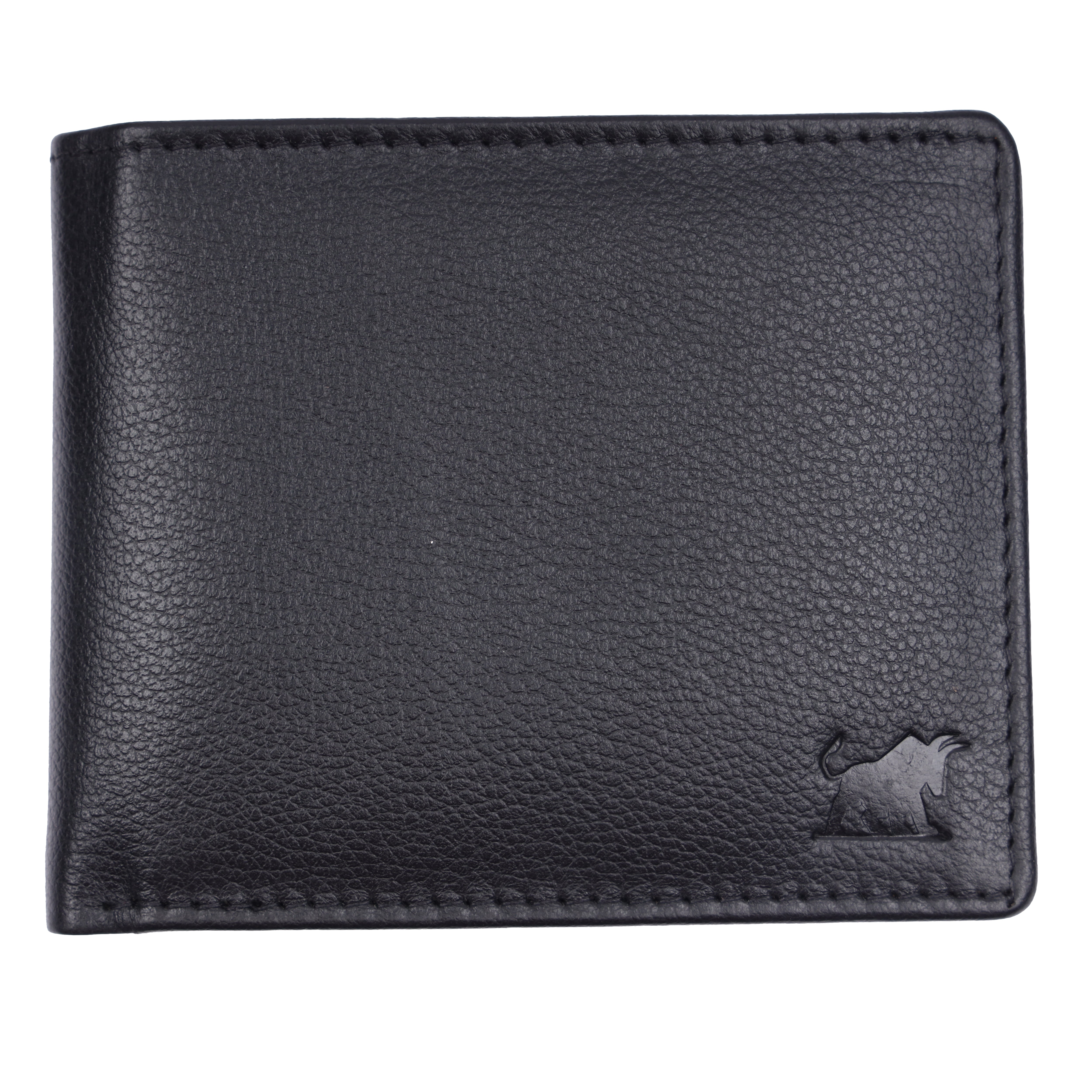 Men's Black Leather Bifold Wallet | RFID Slim Card Wallet