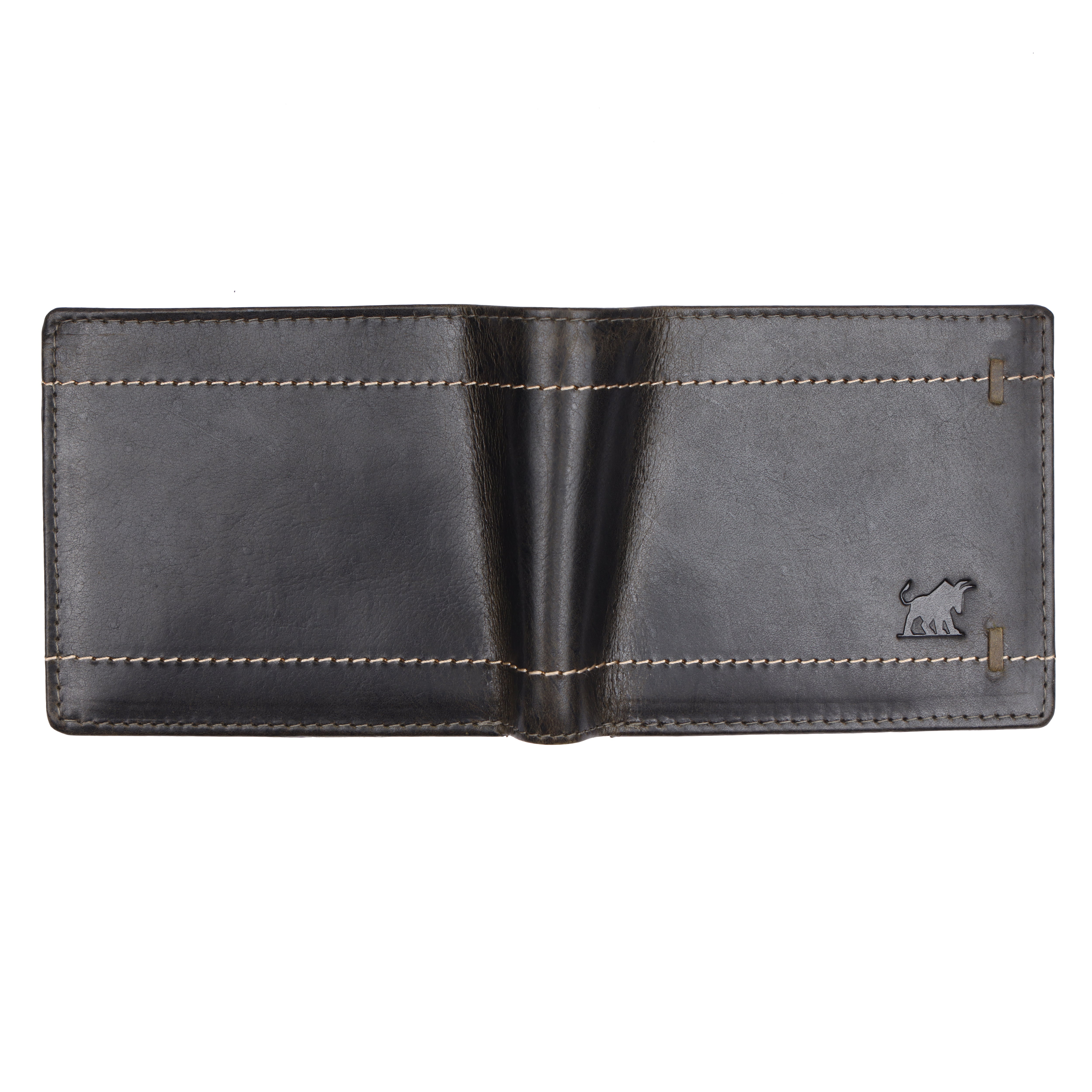 GM Leather Men's RFID Dark Brown Leather Bifold Wallet