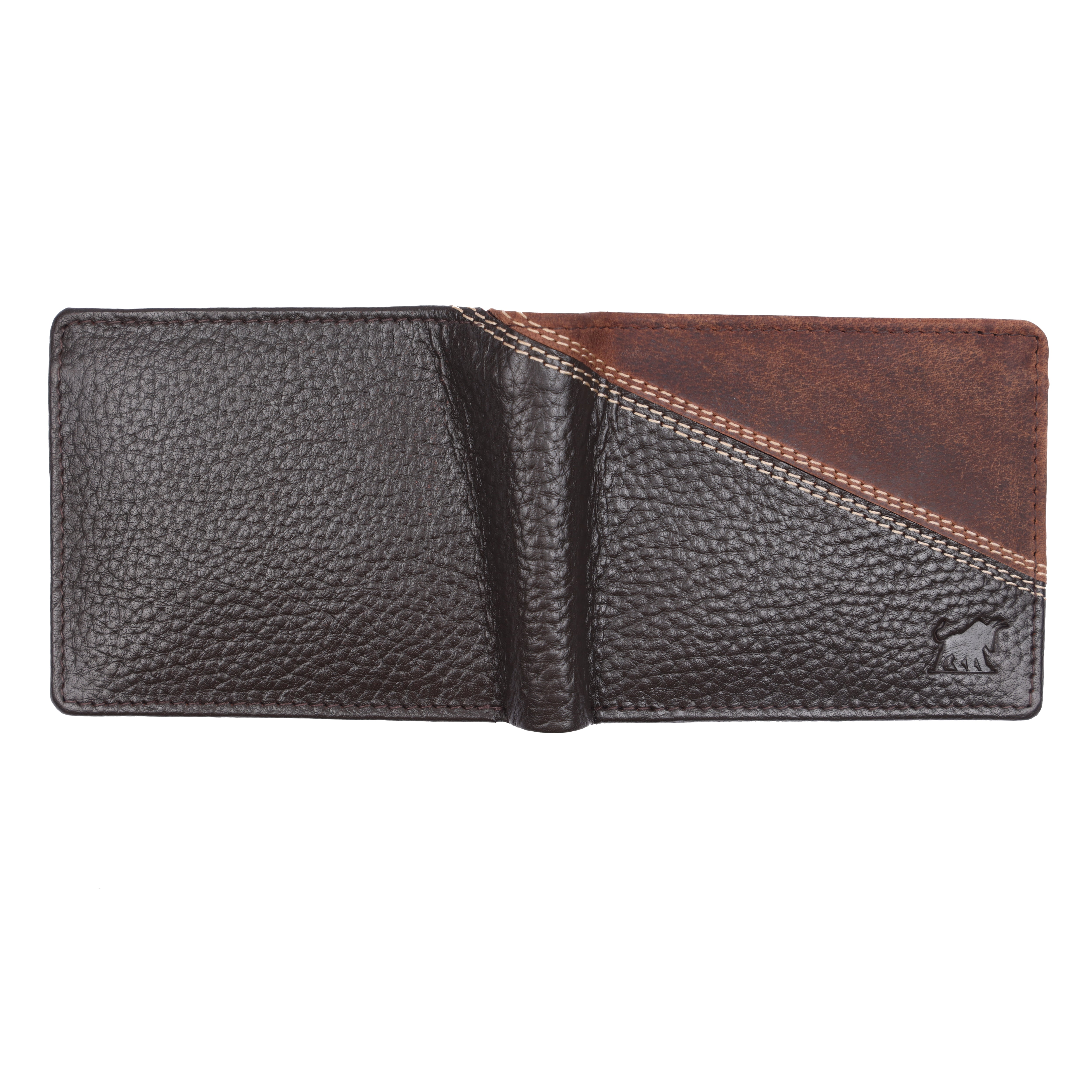 Men's Dark Brown Textured Leather RFID Wallet | GM Leather