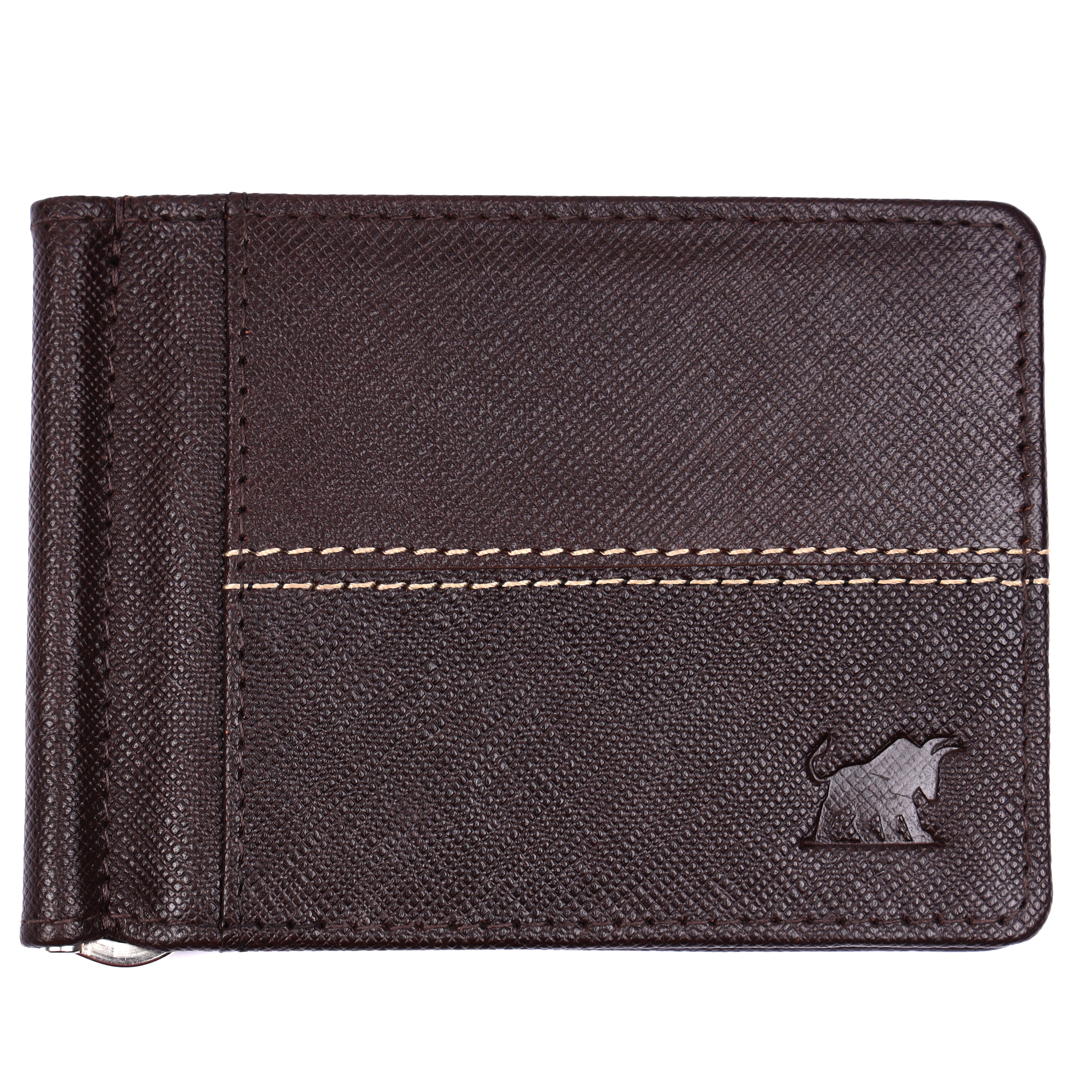 Men's Dark Brown Leather Money Clip Wallet | GM Leather