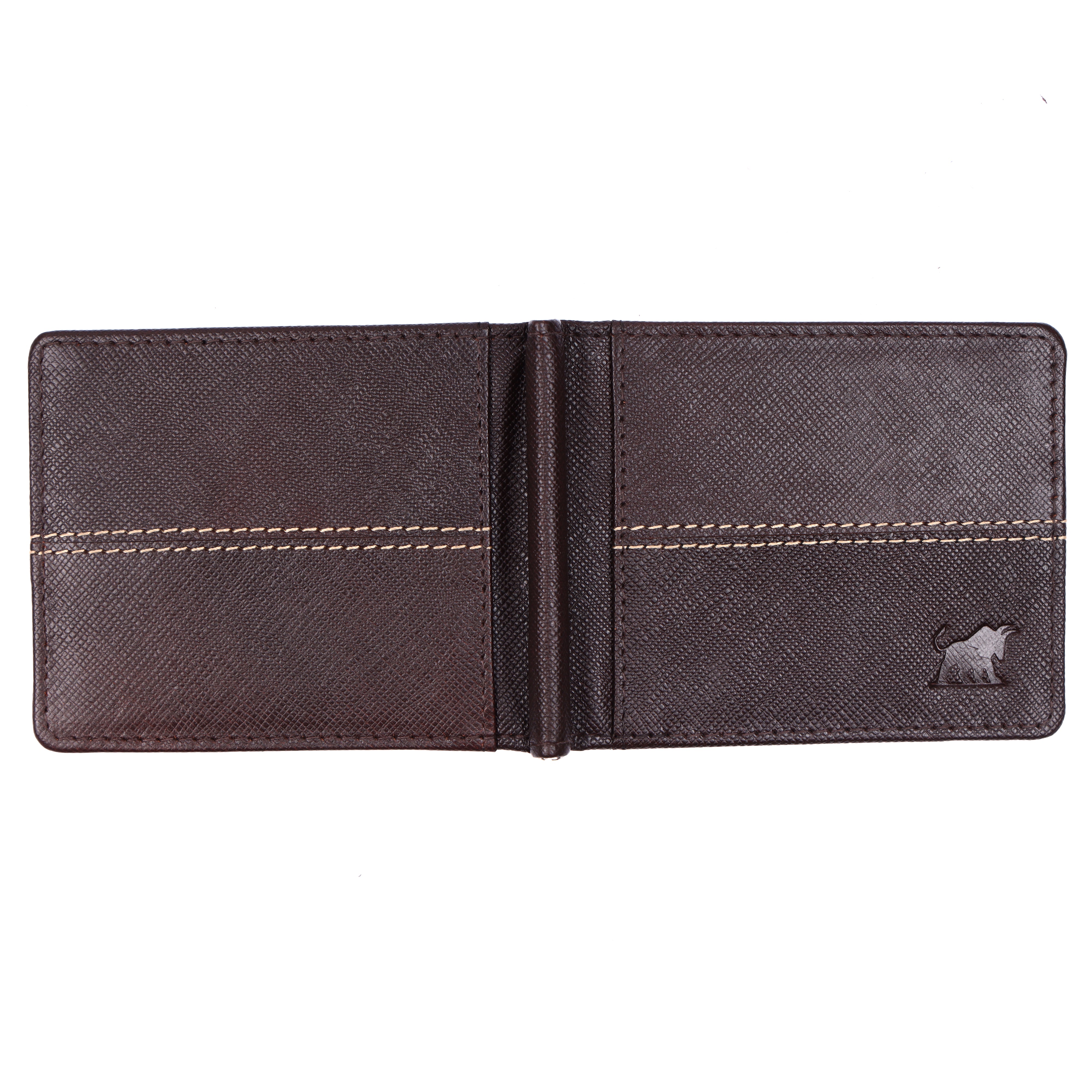 Men's Dark Brown Leather Money Clip Wallet | GM Leather