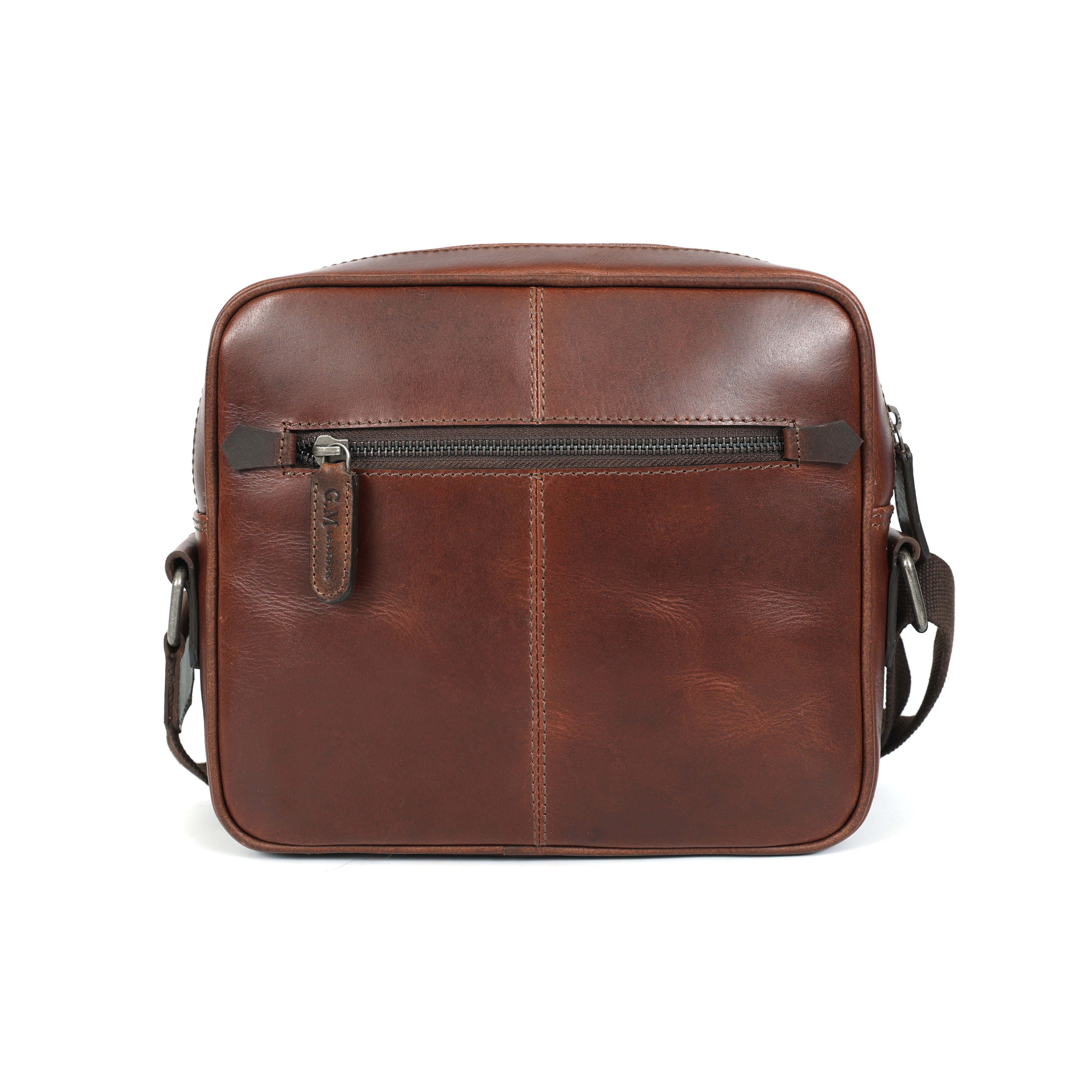 GM Leather | Premium Dark Brown & Hunter Brown Cross-Body Bag NZ