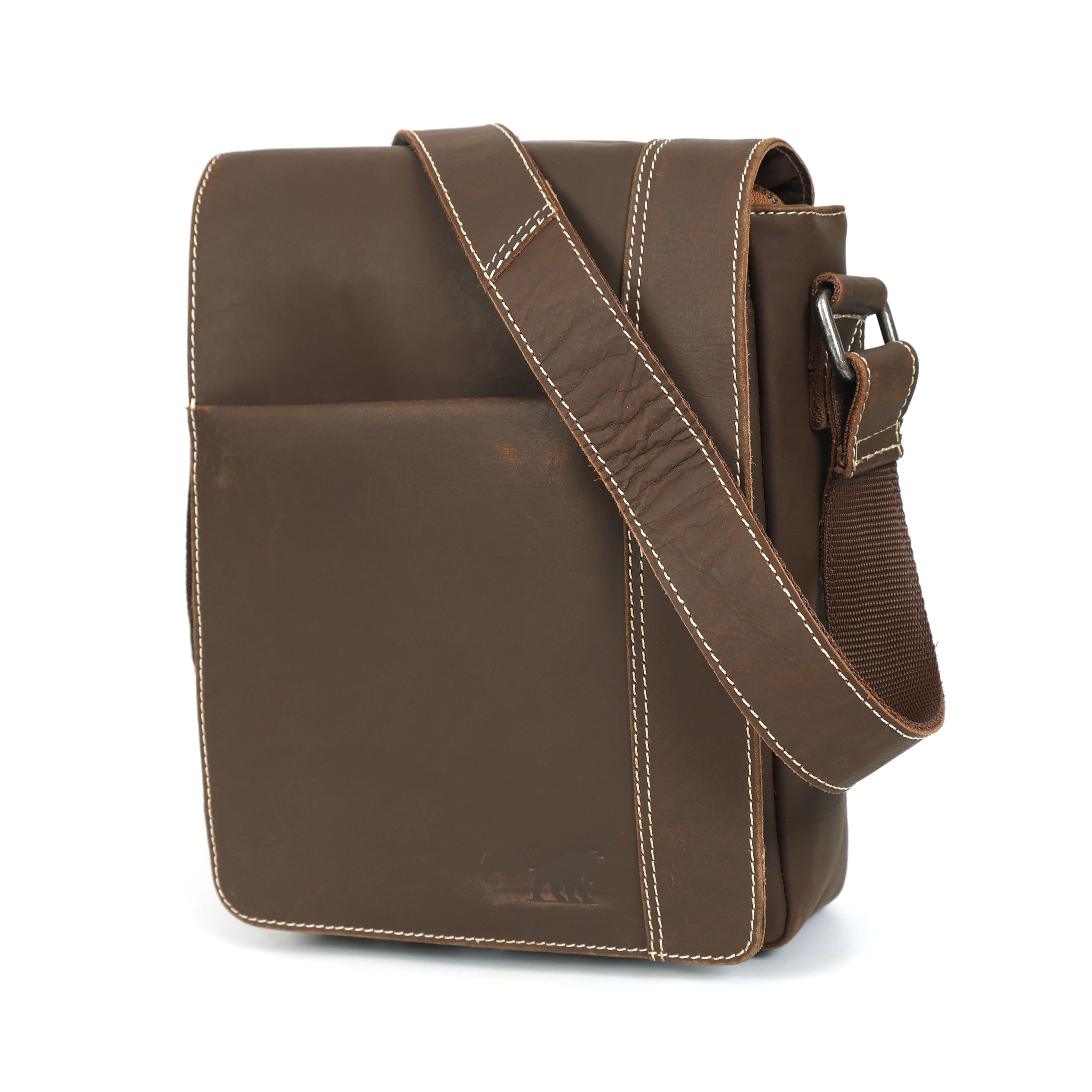 RhinoCraft Imperial Vintage Leather Messenger Bag