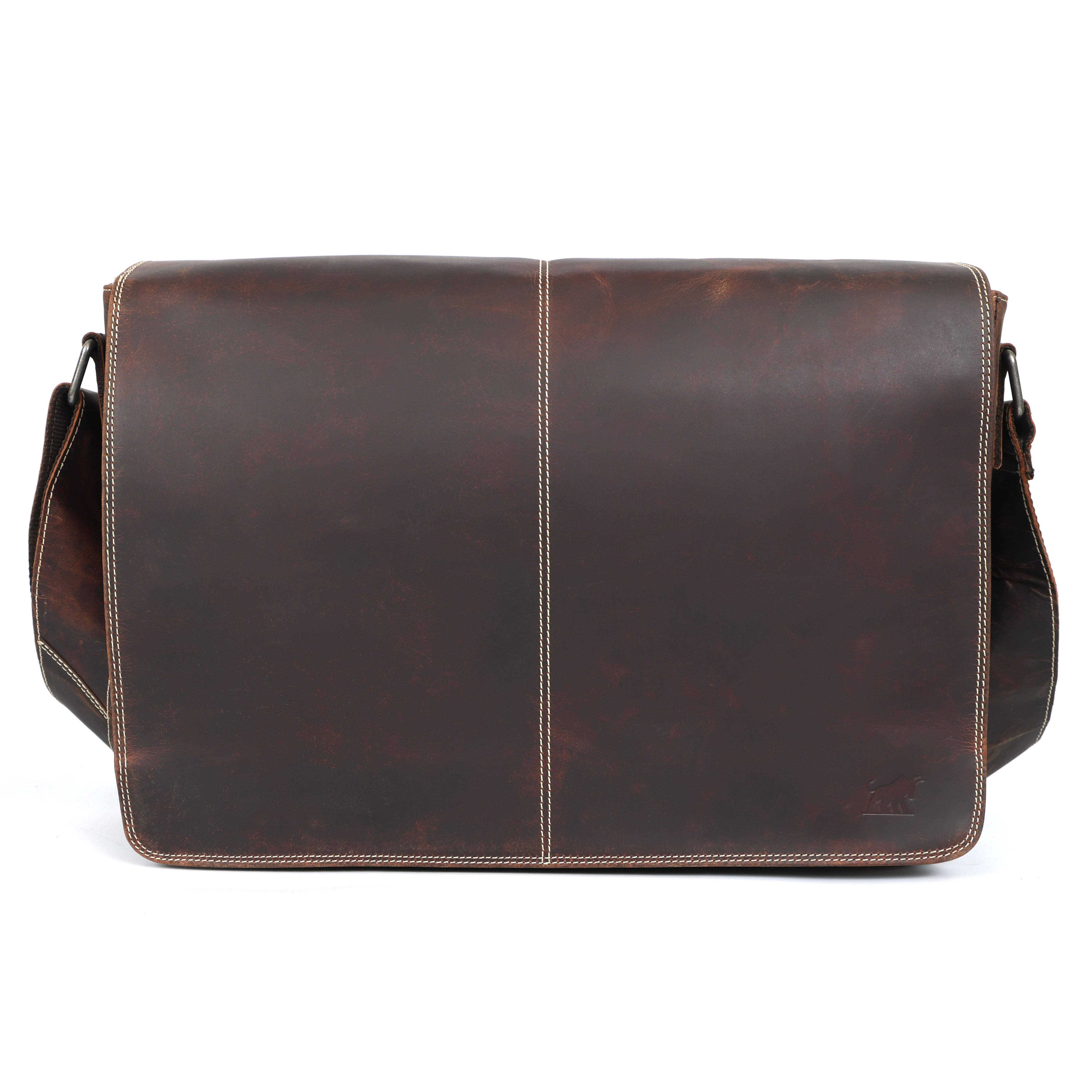GM Leather | HunterCraft Prestige Full-Grain Leather Messenger Bag(EL-GM-129 V)