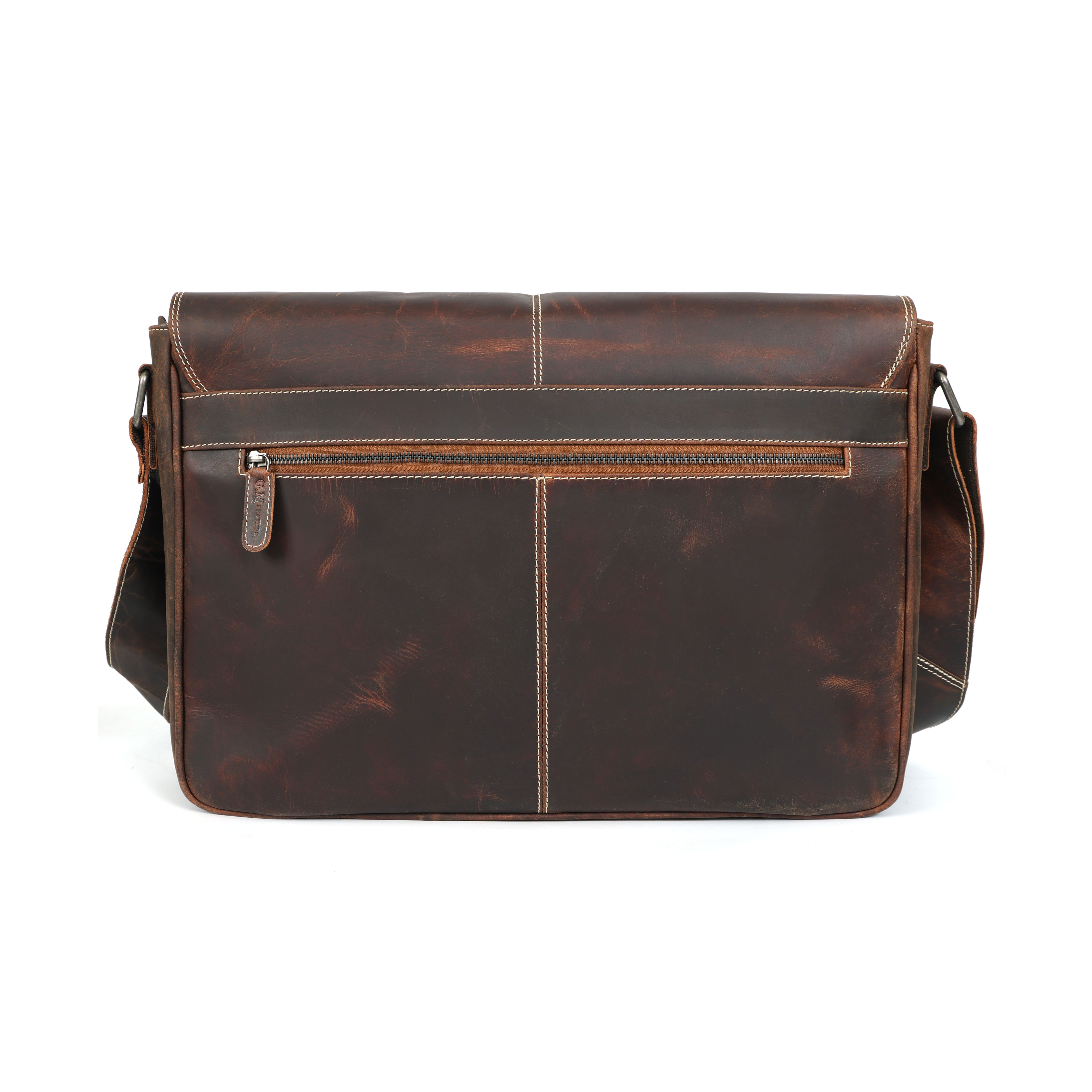 GM Leather | HunterCraft Prestige Full-Grain Leather Messenger Bag(EL-GM-129 V)