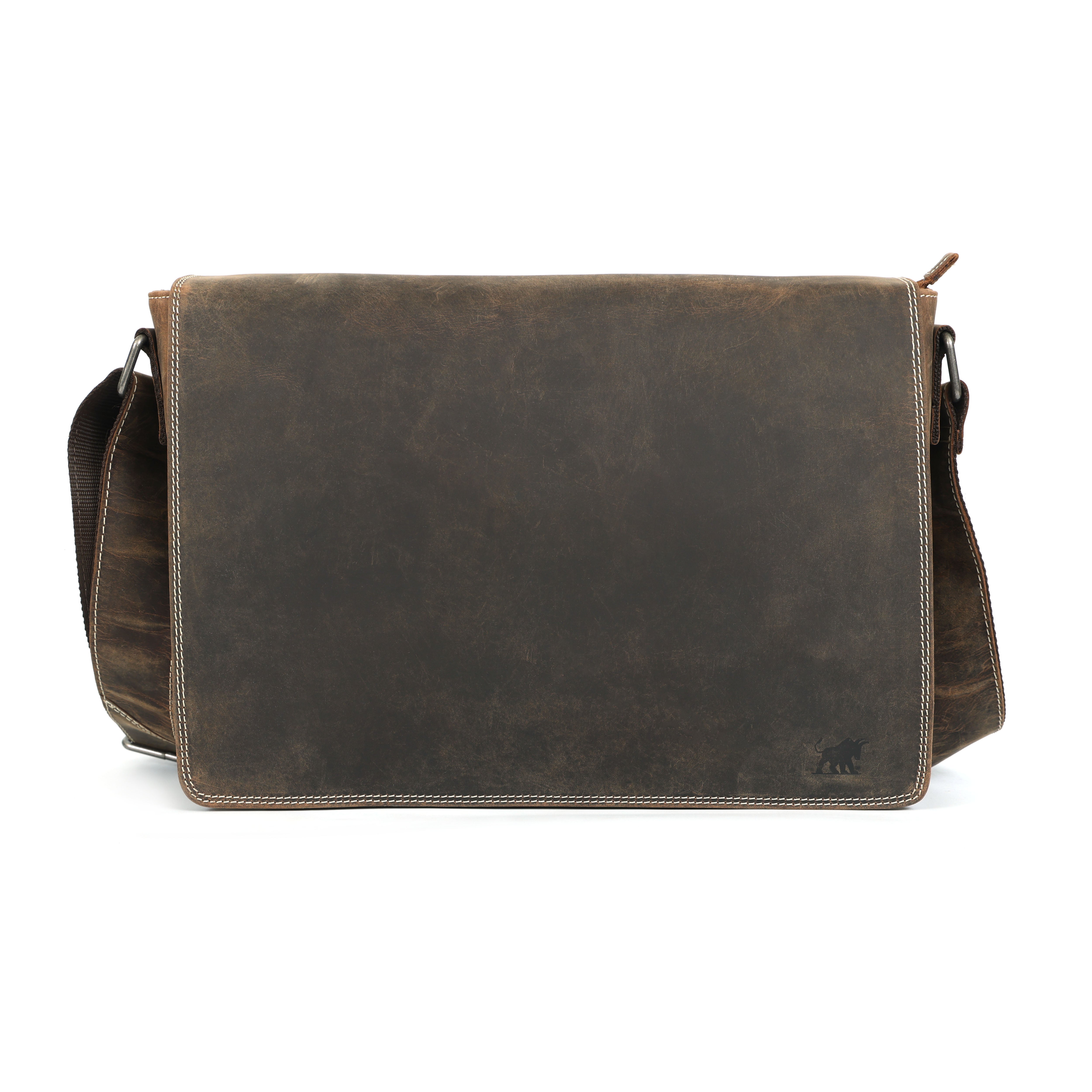 HunterCraft Prestige Full-Grain Leather Messenger Bag 14"(EL-GM-129 V)