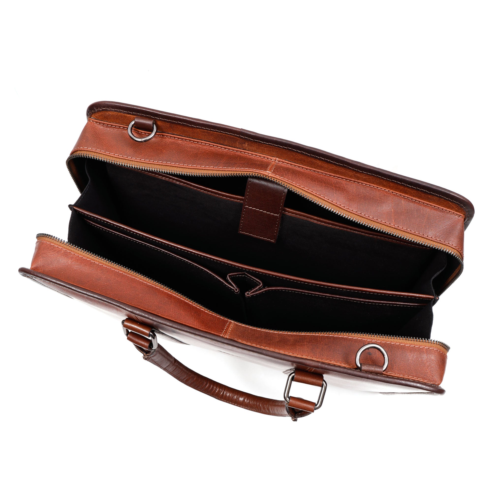 Heritage Full-Grain Leather Briefcase - Rugged Laptop Bag