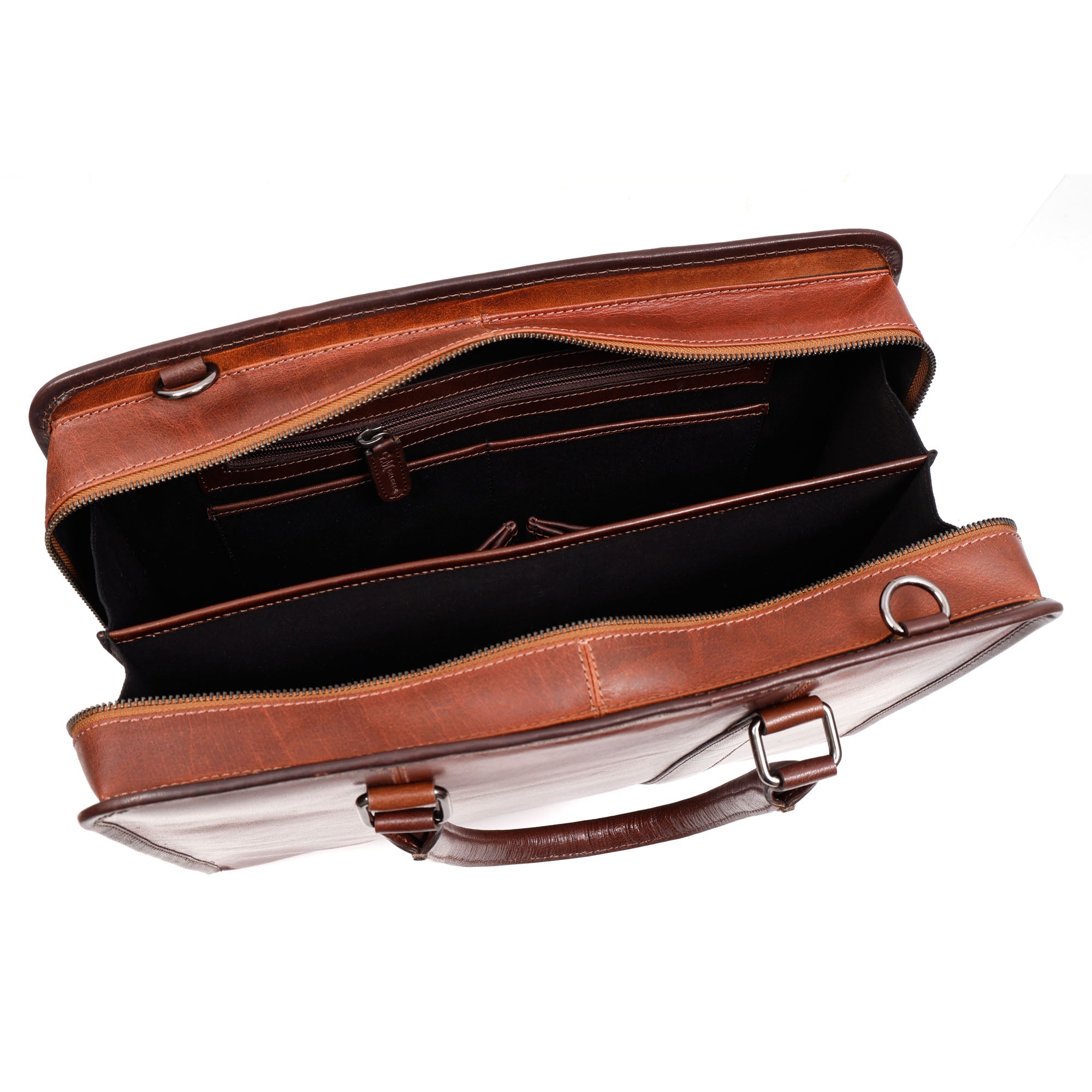 Heritage Full-Grain Leather Briefcase - Rugged Laptop Bag