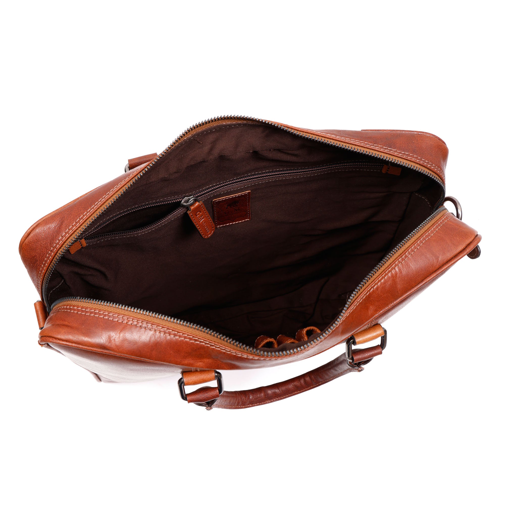 Brown Leather Briefcase | Classic Business Bag – GM Leather NZ(EL-GM-01-LT)
