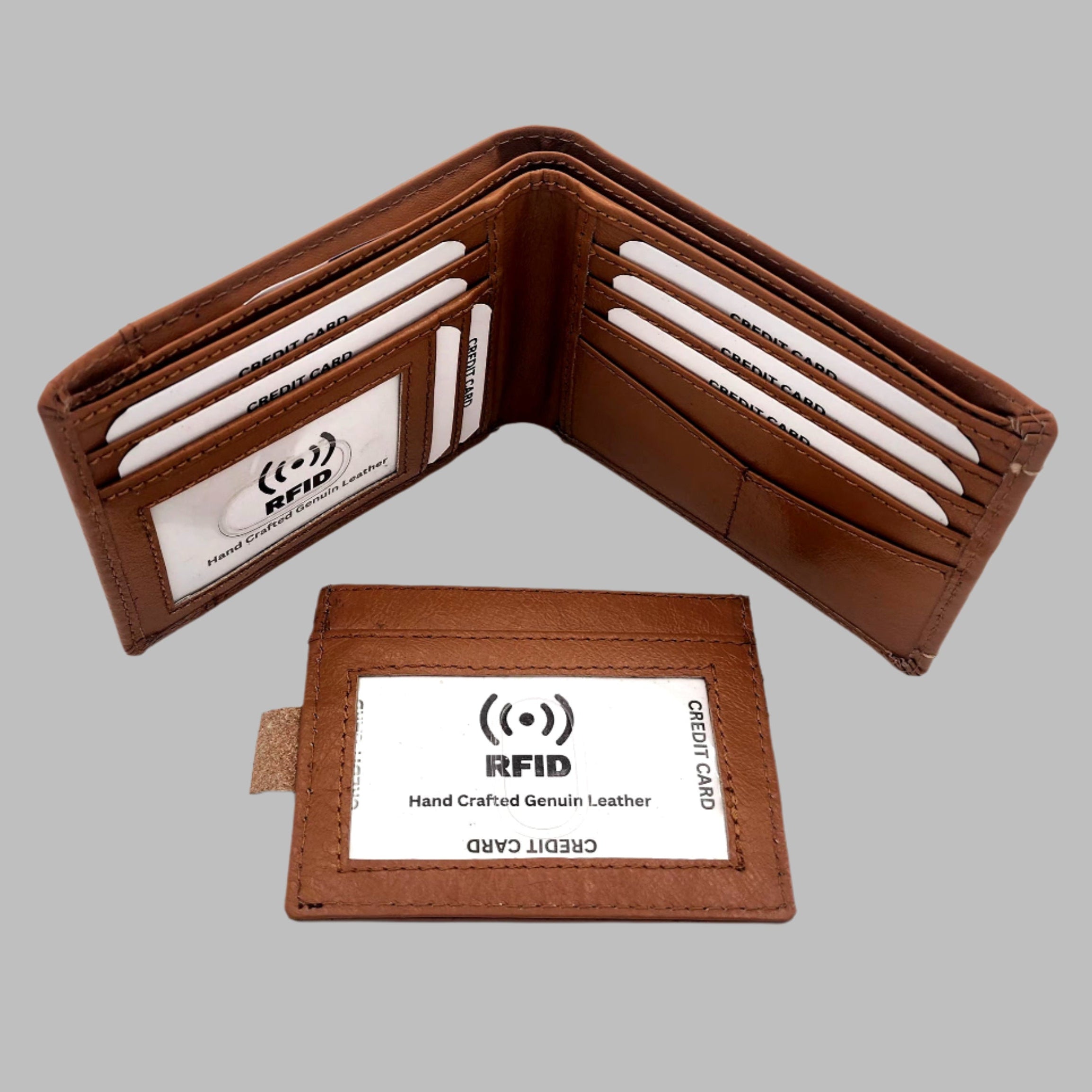 Beige Stitched wallet with detachable card holder(204) (Wallet NZ)