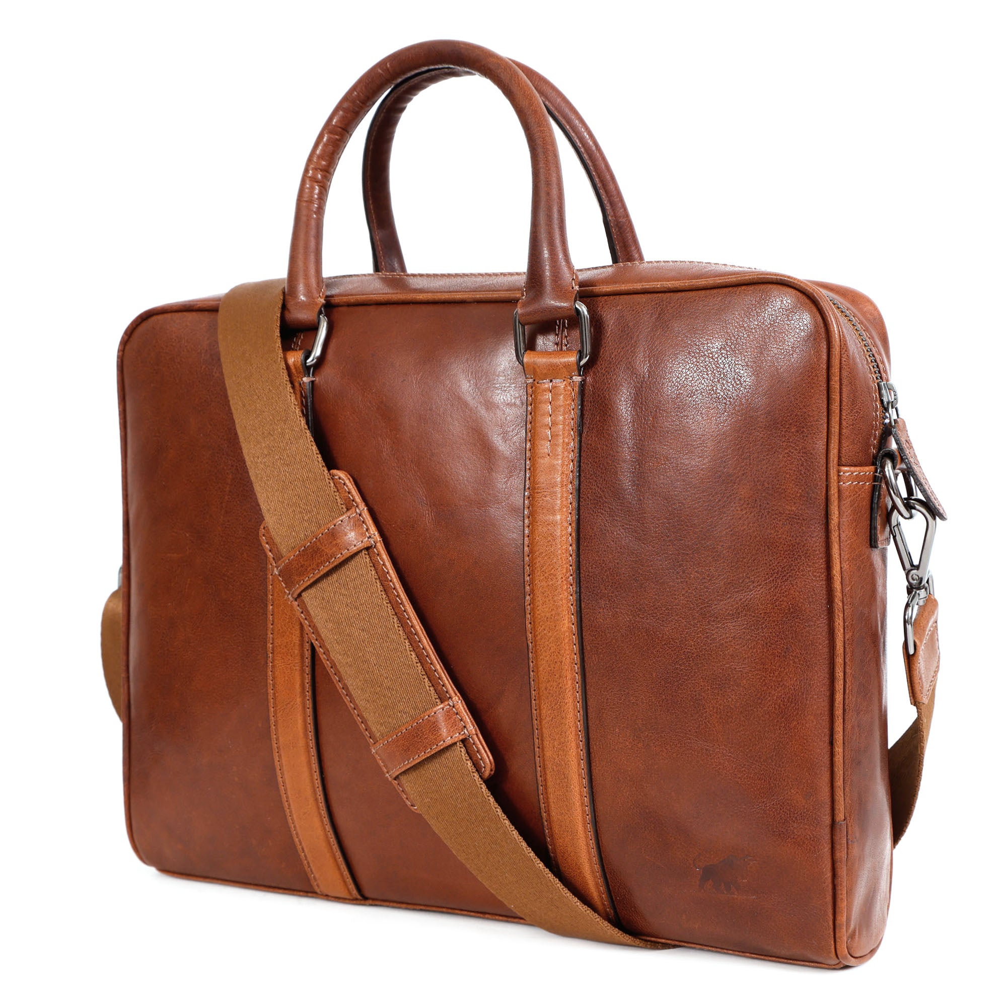 Brown Leather Briefcase | Classic Business Bag – GM Leather NZ(EL-GM-01-LT)