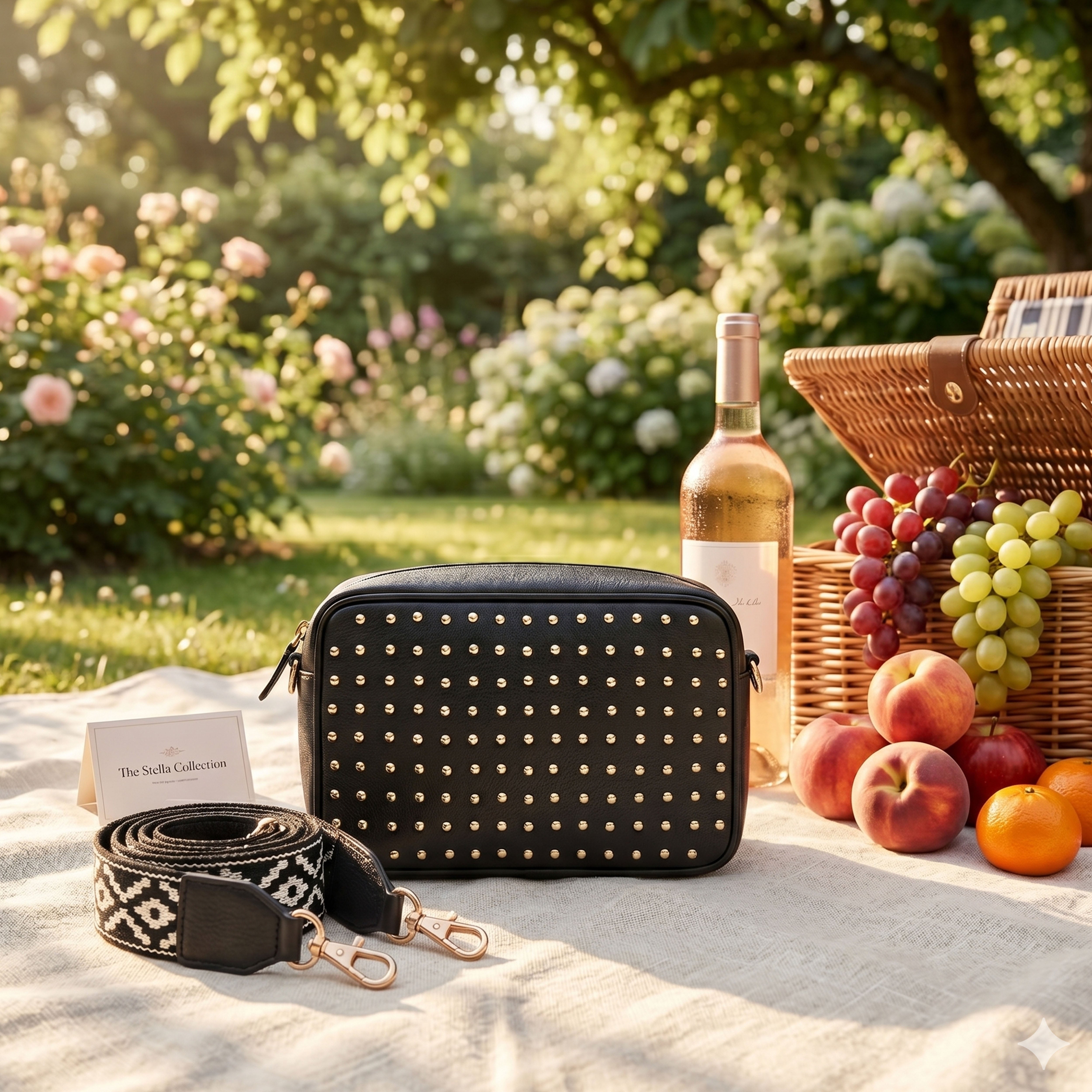 GM Leather Studded Crossbody Bag | Premium Leather Sling(EL-GM-505-E)