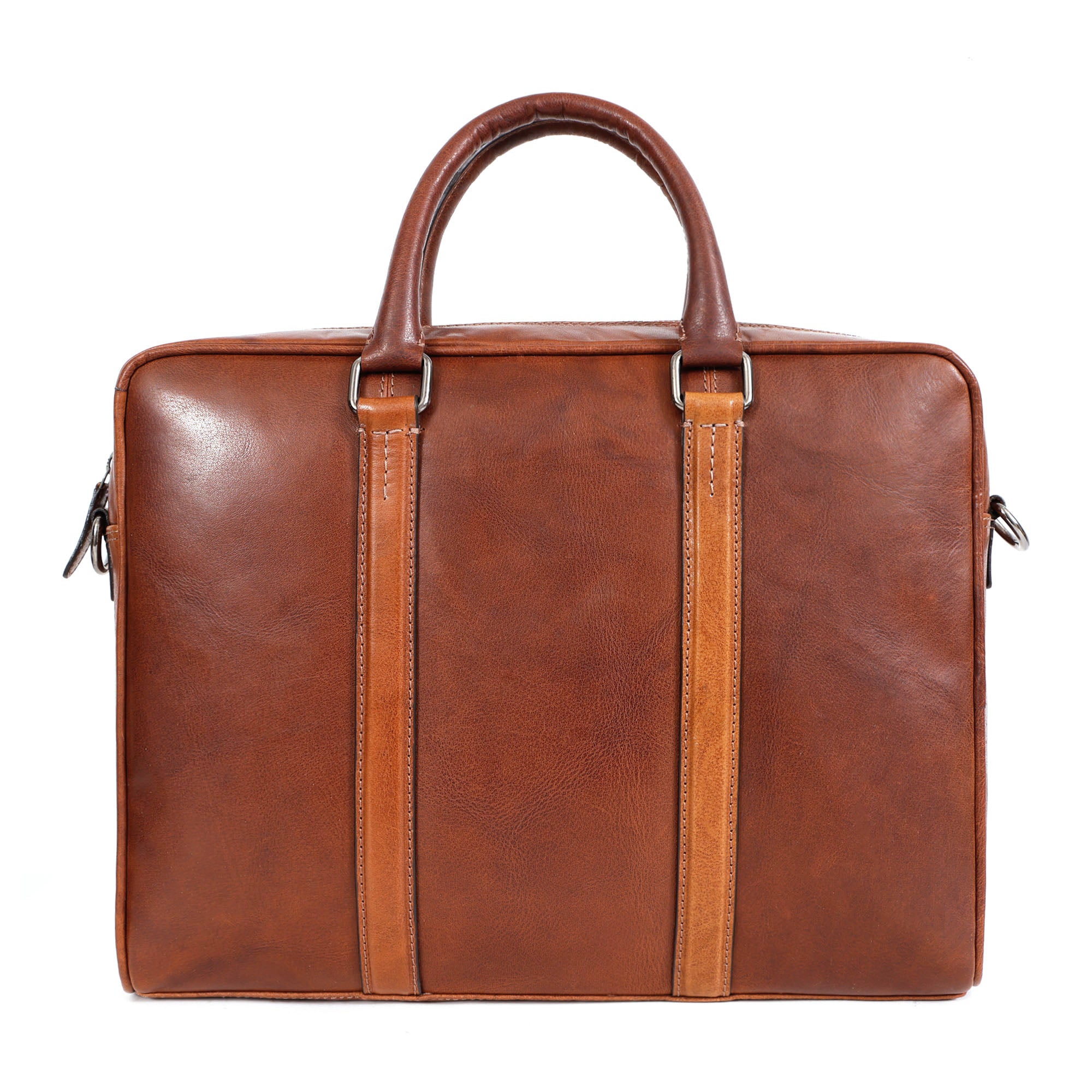 Brown Leather Briefcase | Classic Business Bag – GM Leather NZ(EL-GM-01-LT)