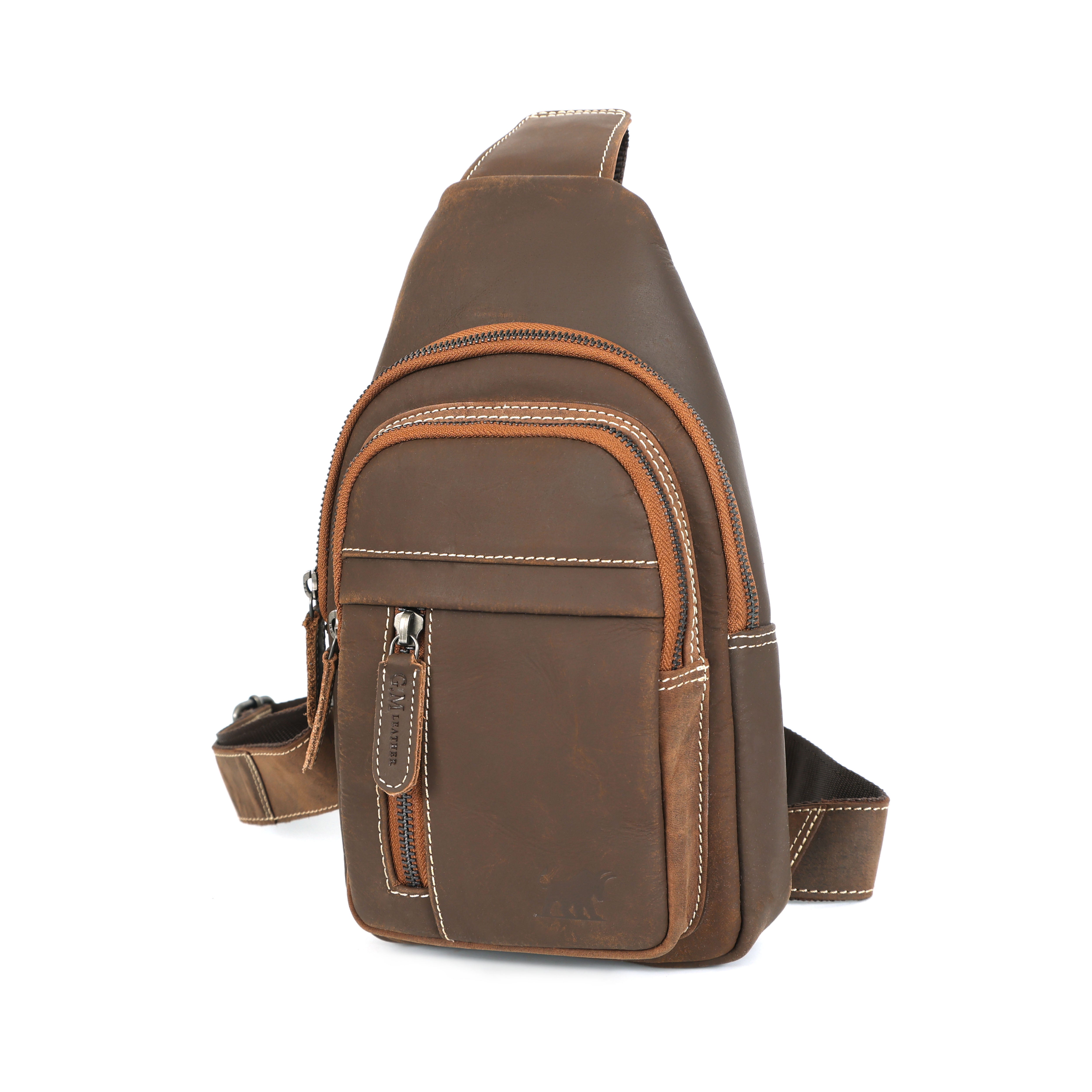 Leather Crossbody Chest Bag – Durable & Stylish Sling Bag | NZ & Australia (212)