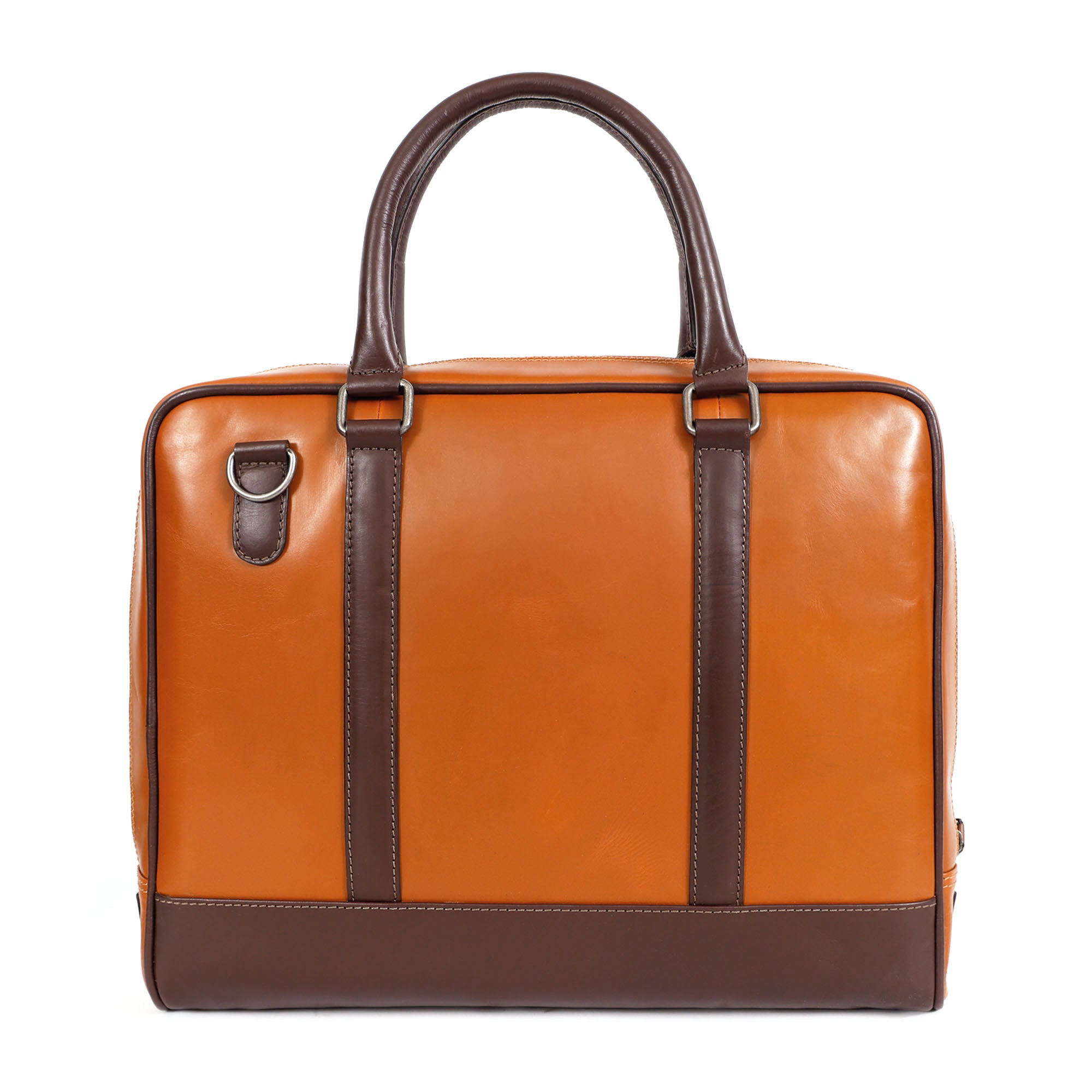 Tan and Brown Premium Leather Briefcase - Laptop Business Bag