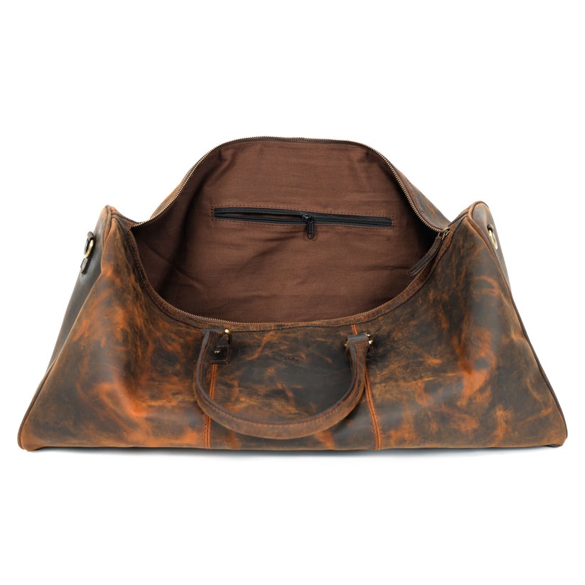 GM Leather Vintage Travel Duffle Bag | Premium Weekender(1712)