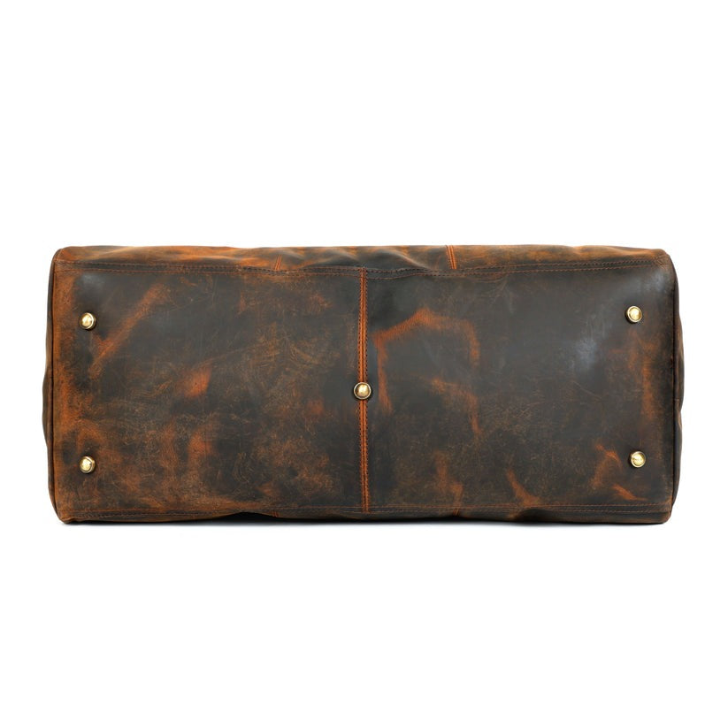 GM Leather Vintage Travel Duffle Bag | Premium Weekender(1712)