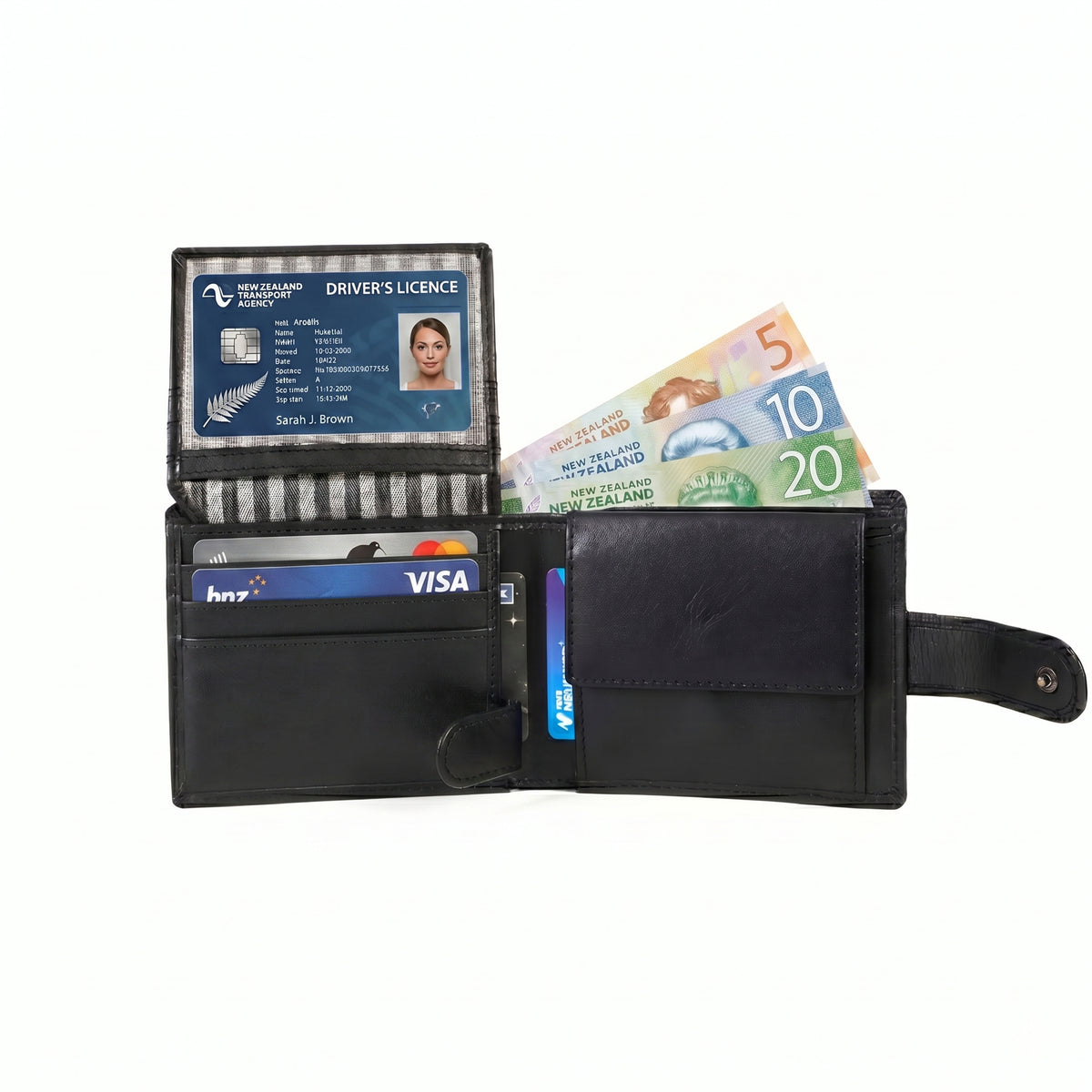 GM Leather Men's Classic Bi-Fold Leather Wallet with Tab(EL-GM-W5)