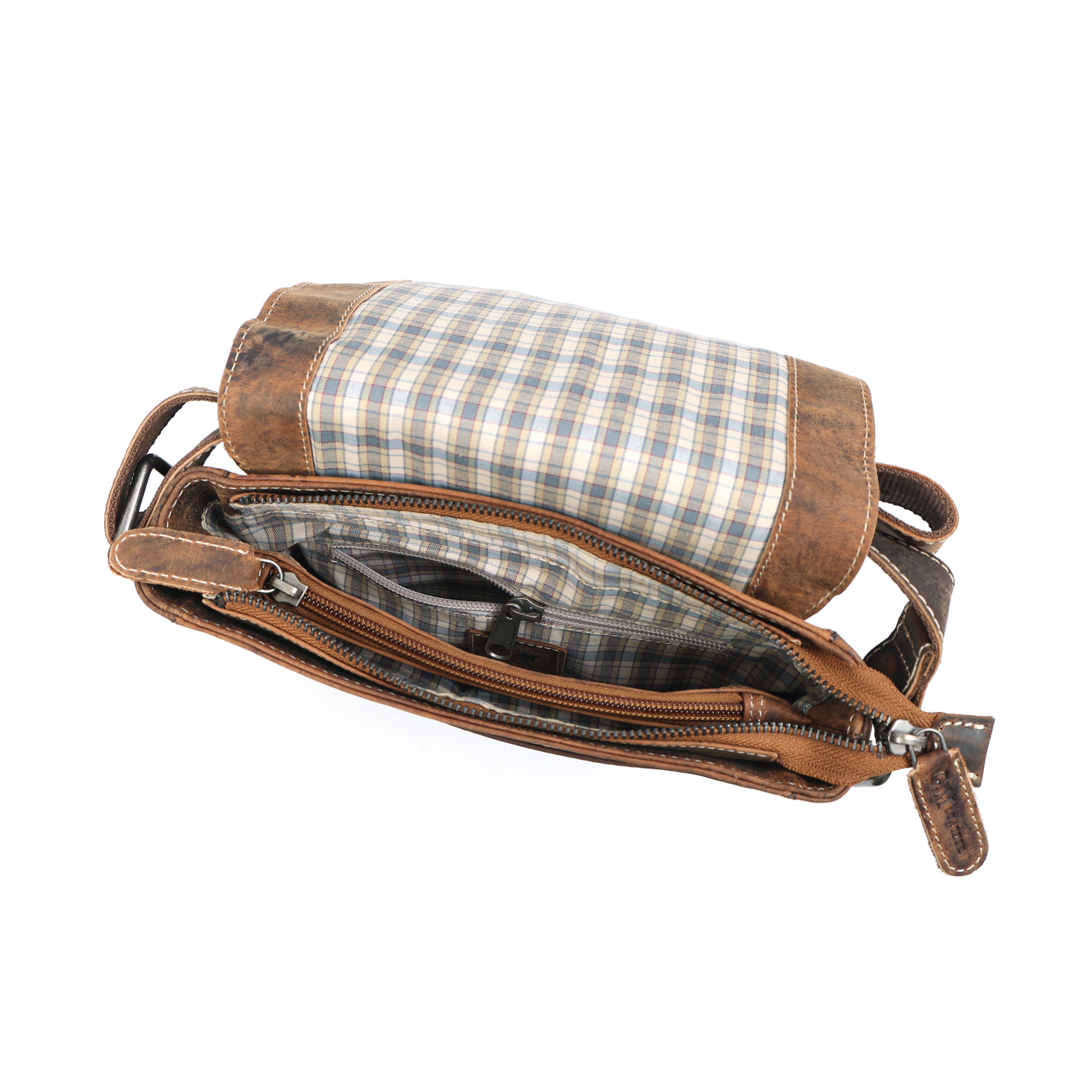 Noir Elite Leather Messenger| Compact Zip Pouch | GM Leather Bag(el-gm-111)