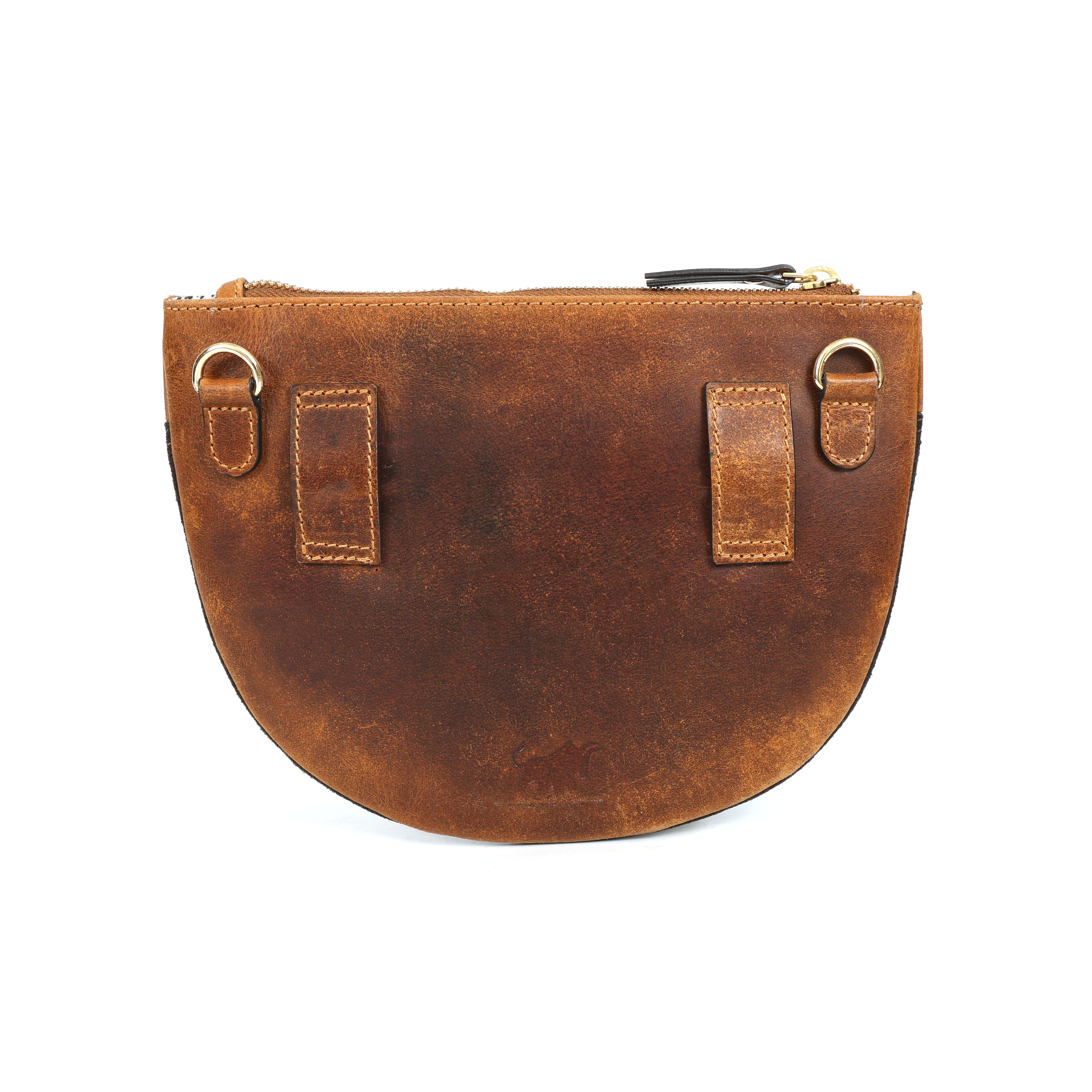 Luxe Dual-Tone Leather Crossbody Belt Bag – Elite Craft(433-E)