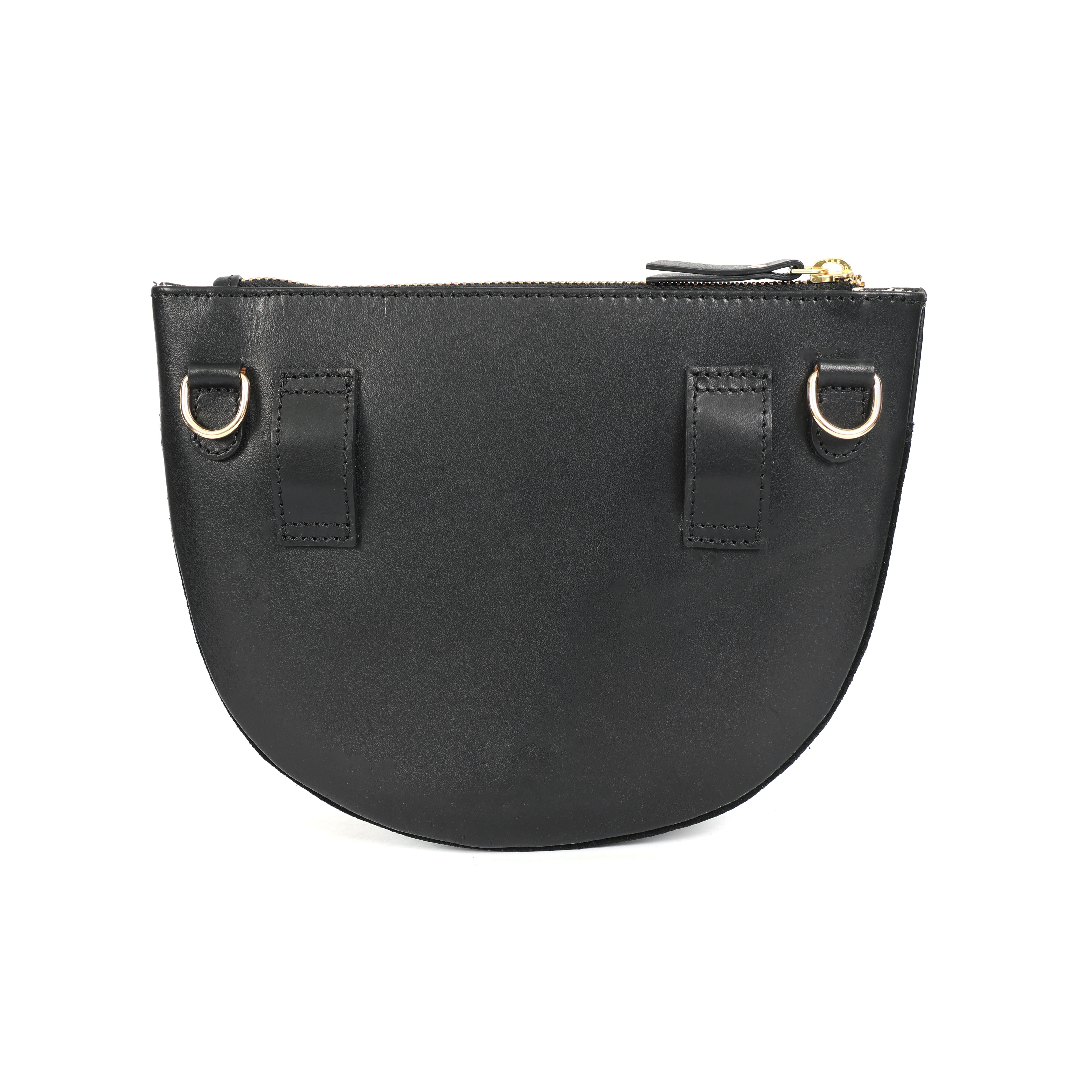 Luxe Dual-Tone Leather Crossbody Belt Bag – Elite Craft(433-E)