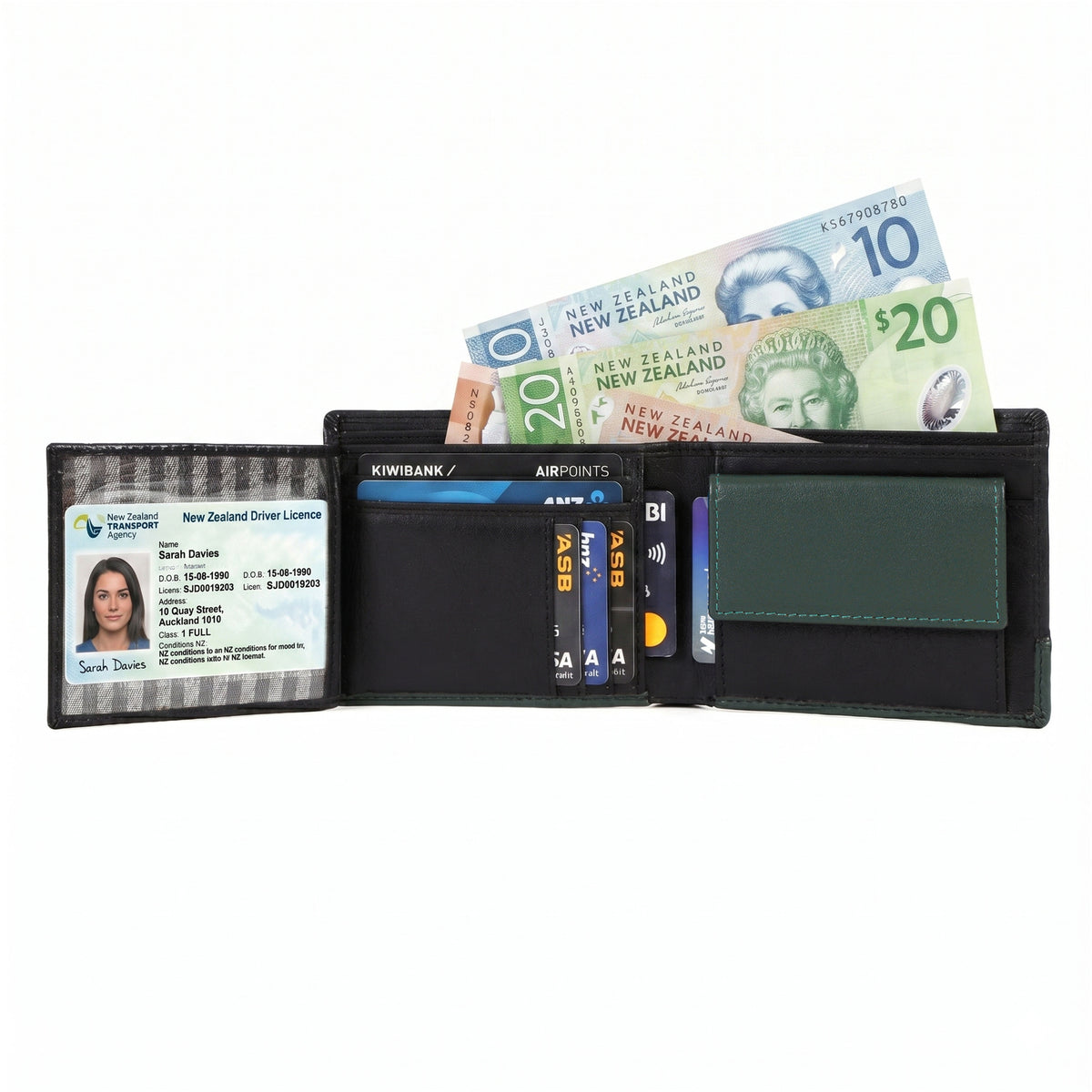 GM Leather Men's Two-Tone Bifold Wallet | RFID Passcase(EL-GM-W17)