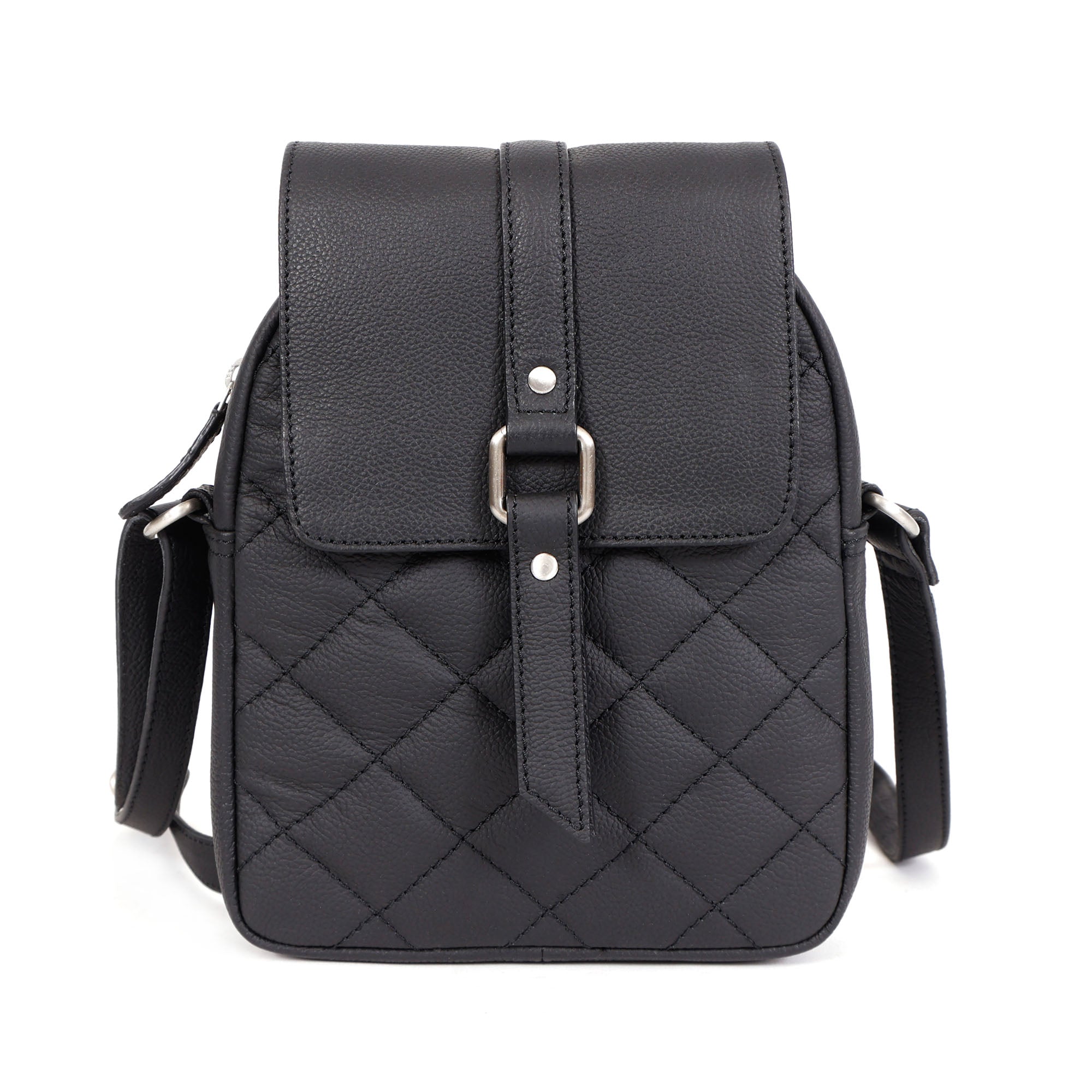 Premium Black Leather Sling Bag | Genuine Leather Crossbody Bag| Durable & Stylish NZ & AU(EL-GM-41F)