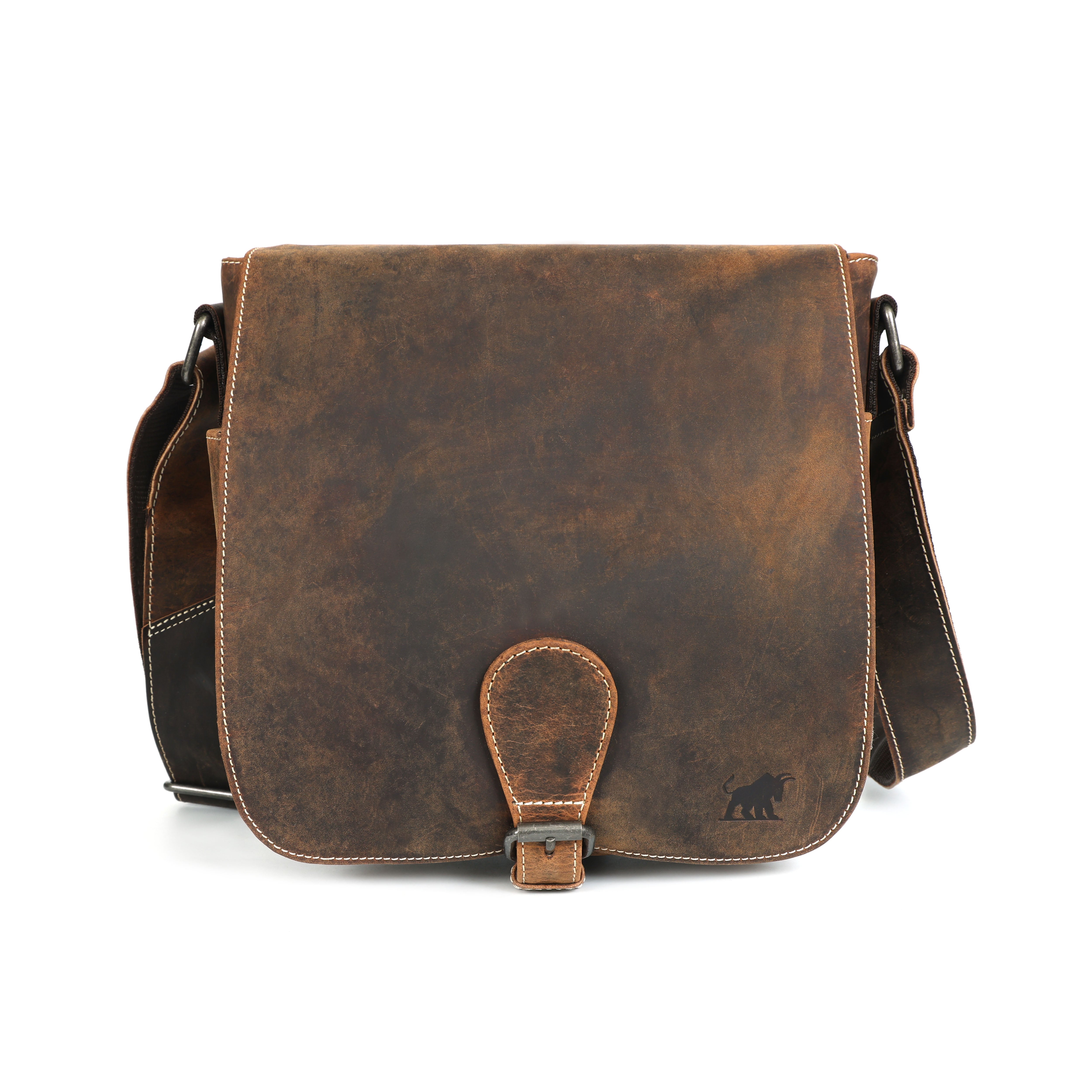 Vintage Distressed Leather Messenger Bag | Men's Satchel | GM Leather(el-gm-177)